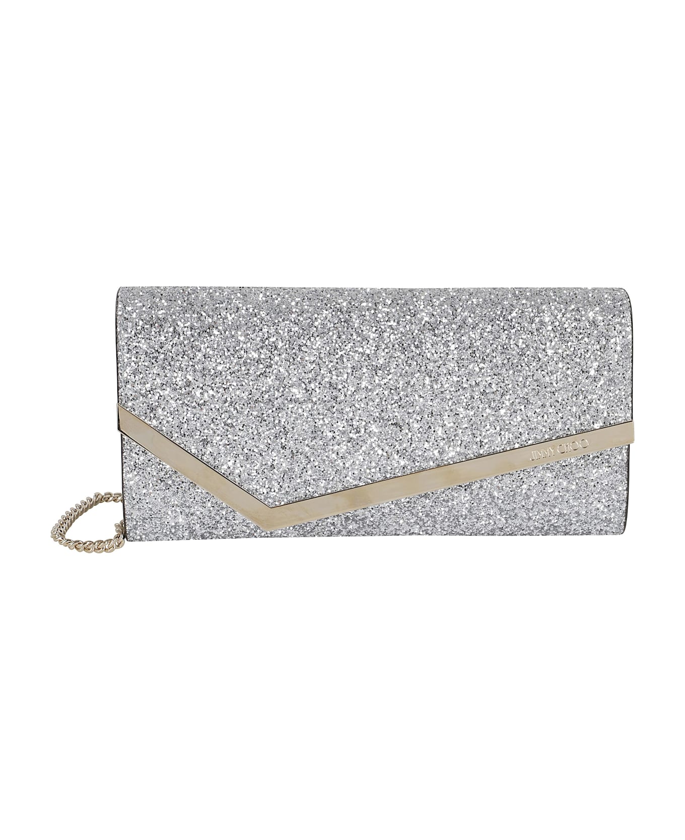 Jimmy Choo Powder Glitter Fabric - Silver Light Gold
