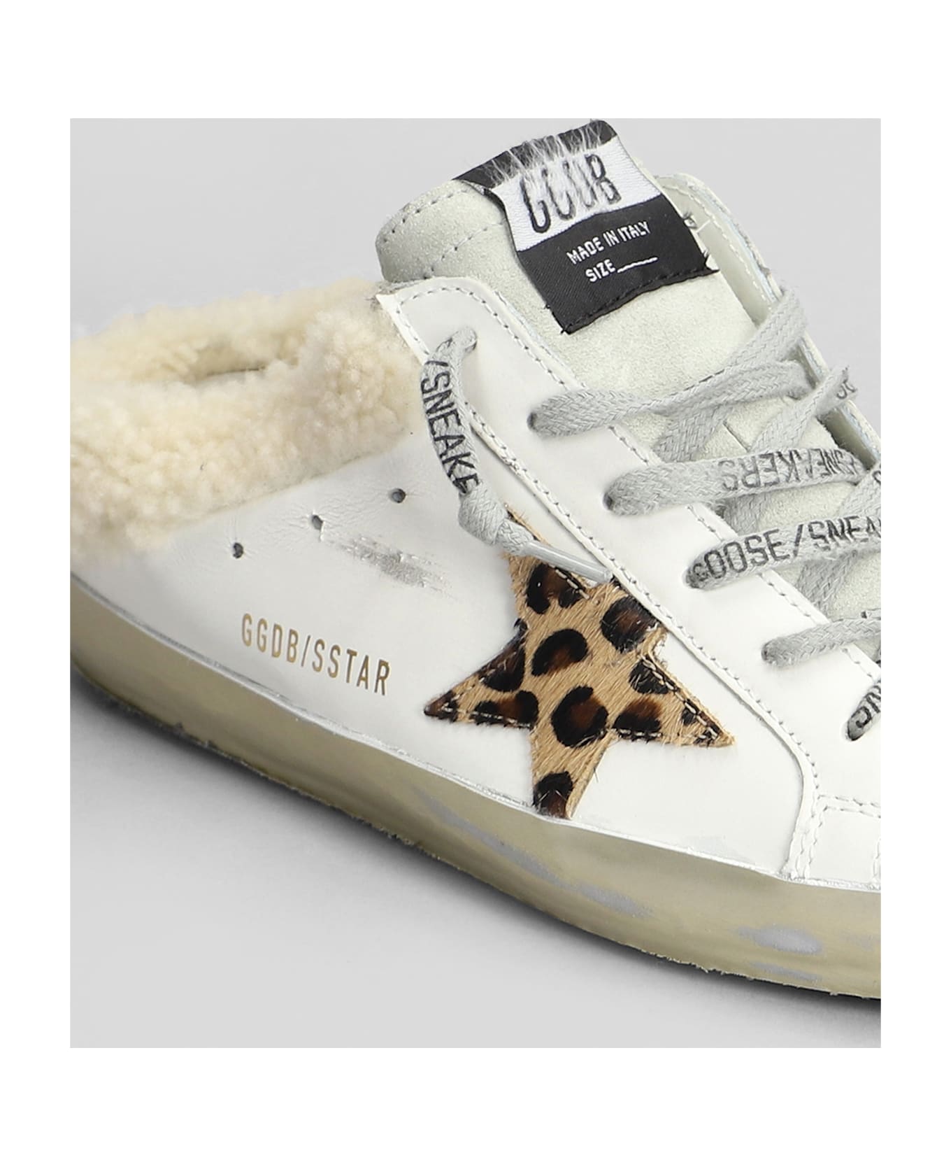 Golden Goose Superstar Sneakers In White Suede And Leather - white