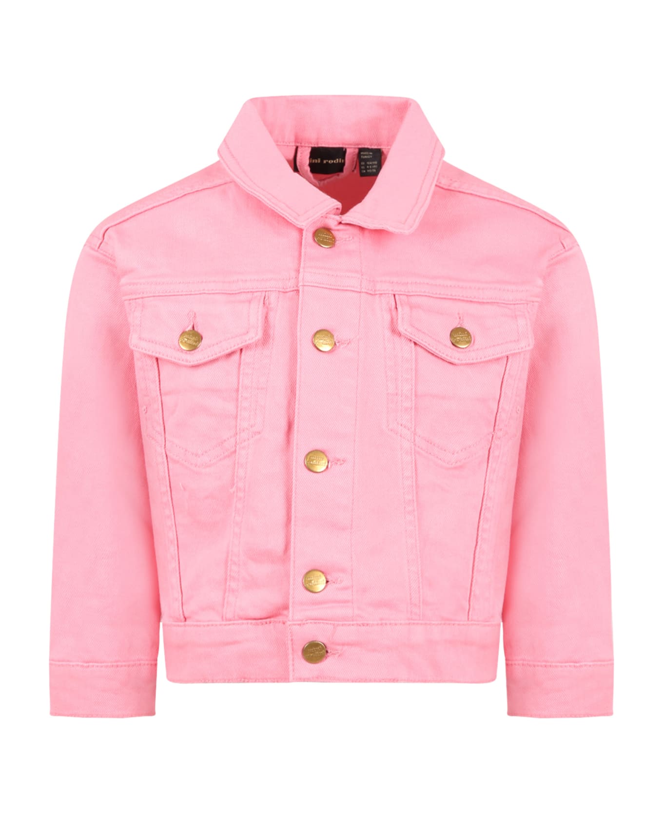 Mini Rodini Pink Jacket For Girl With Nessie - Pink