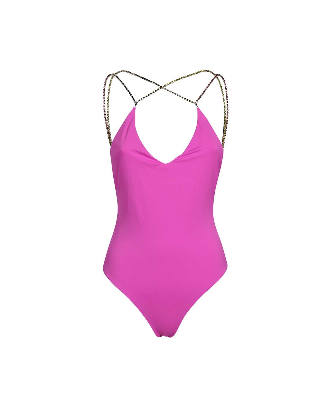 GCDS One-piece Swimsuit - Fuchsia