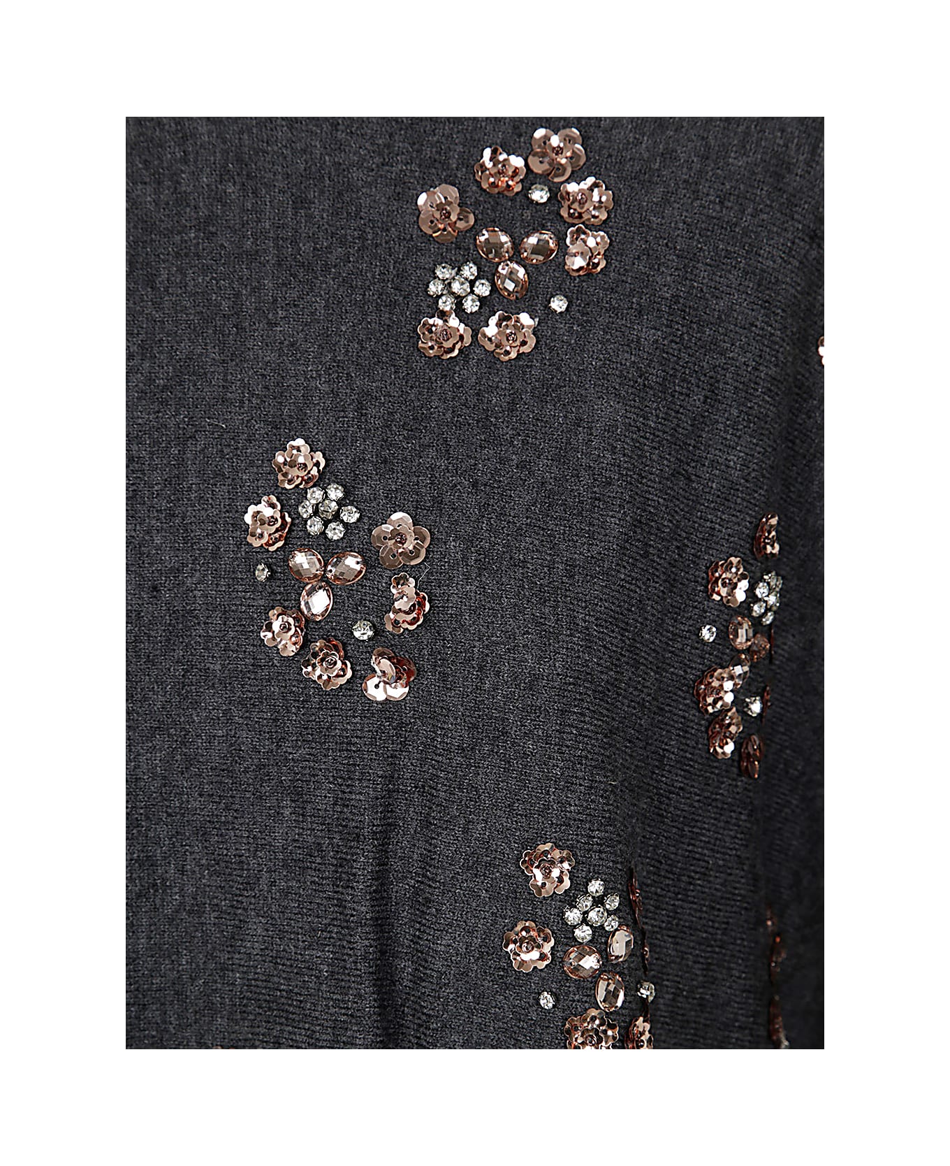 Essentiel Antwerp Gingo Embroidered Top - Hurricane Grey