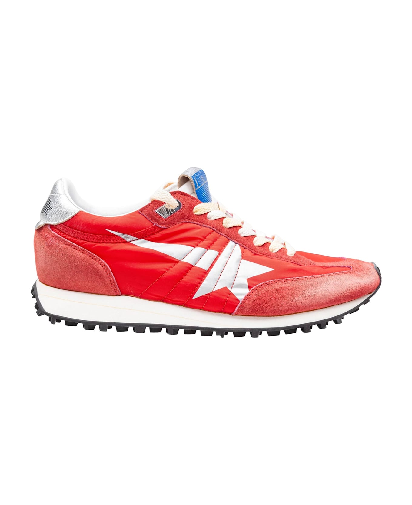 Golden Goose Red Nylon And Suede Running Sneakers - Red