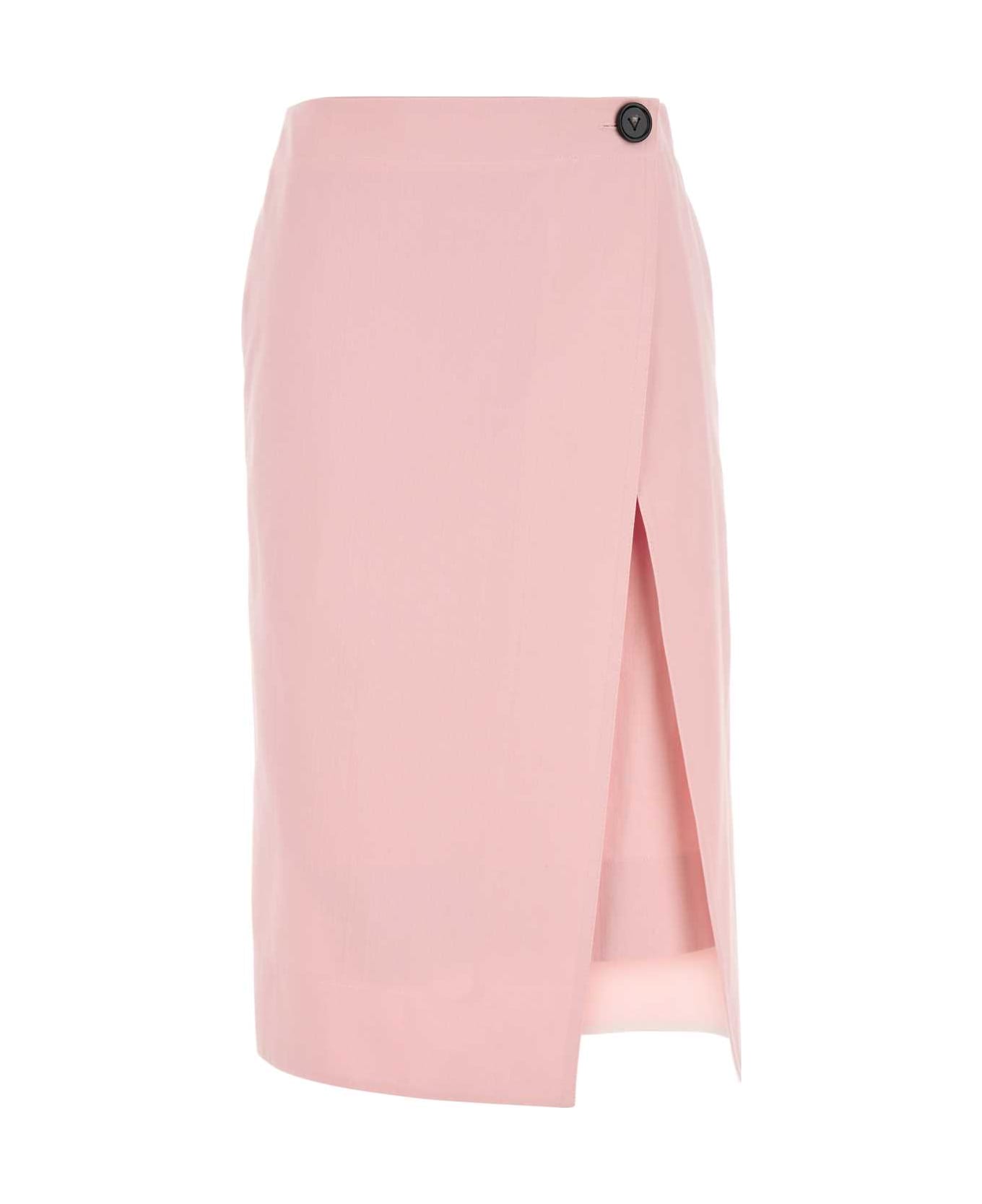 Bottega Veneta Pink Twill Skirt - CAMELIA