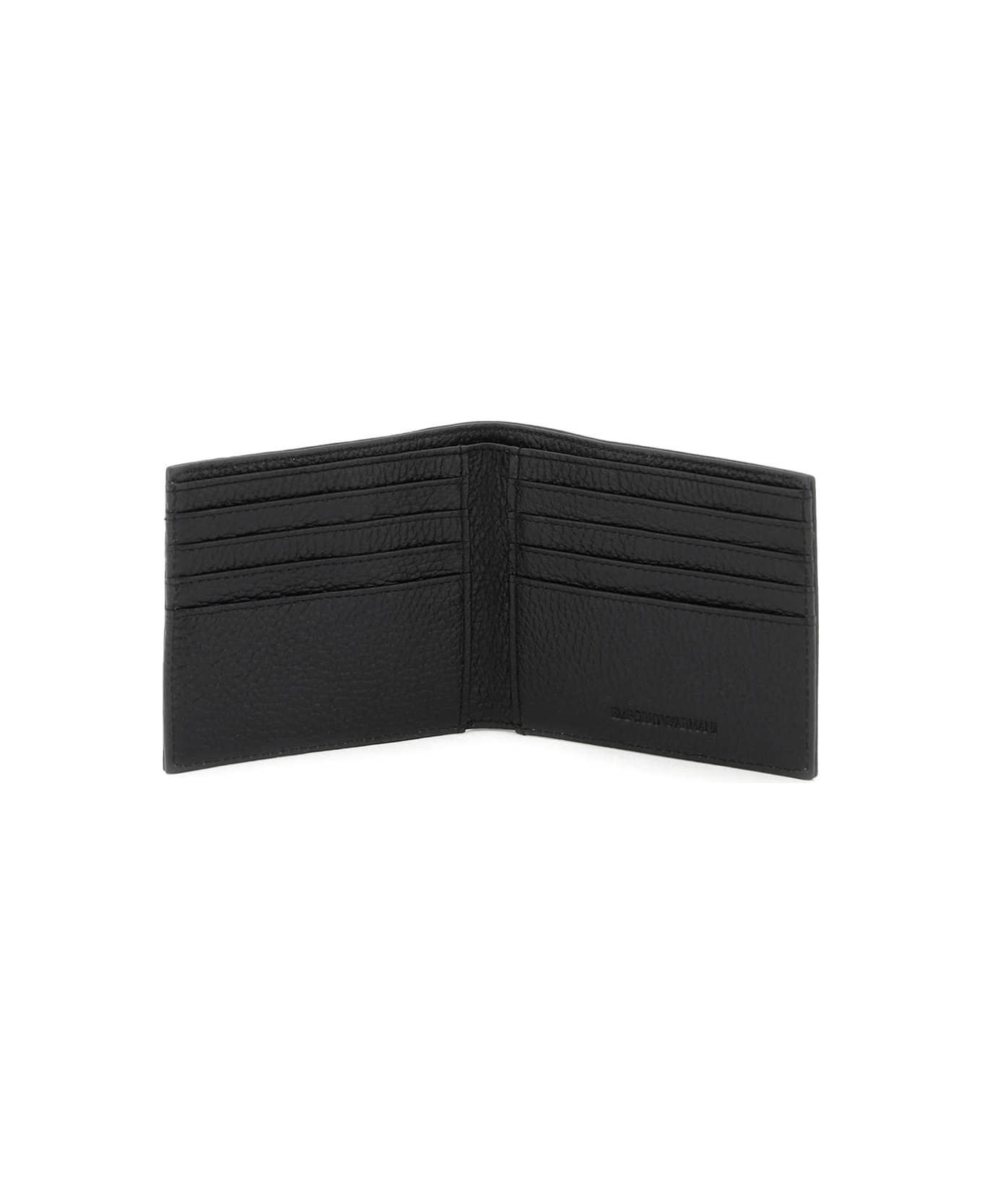 Emporio Armani Grained Leather Wallet - Black