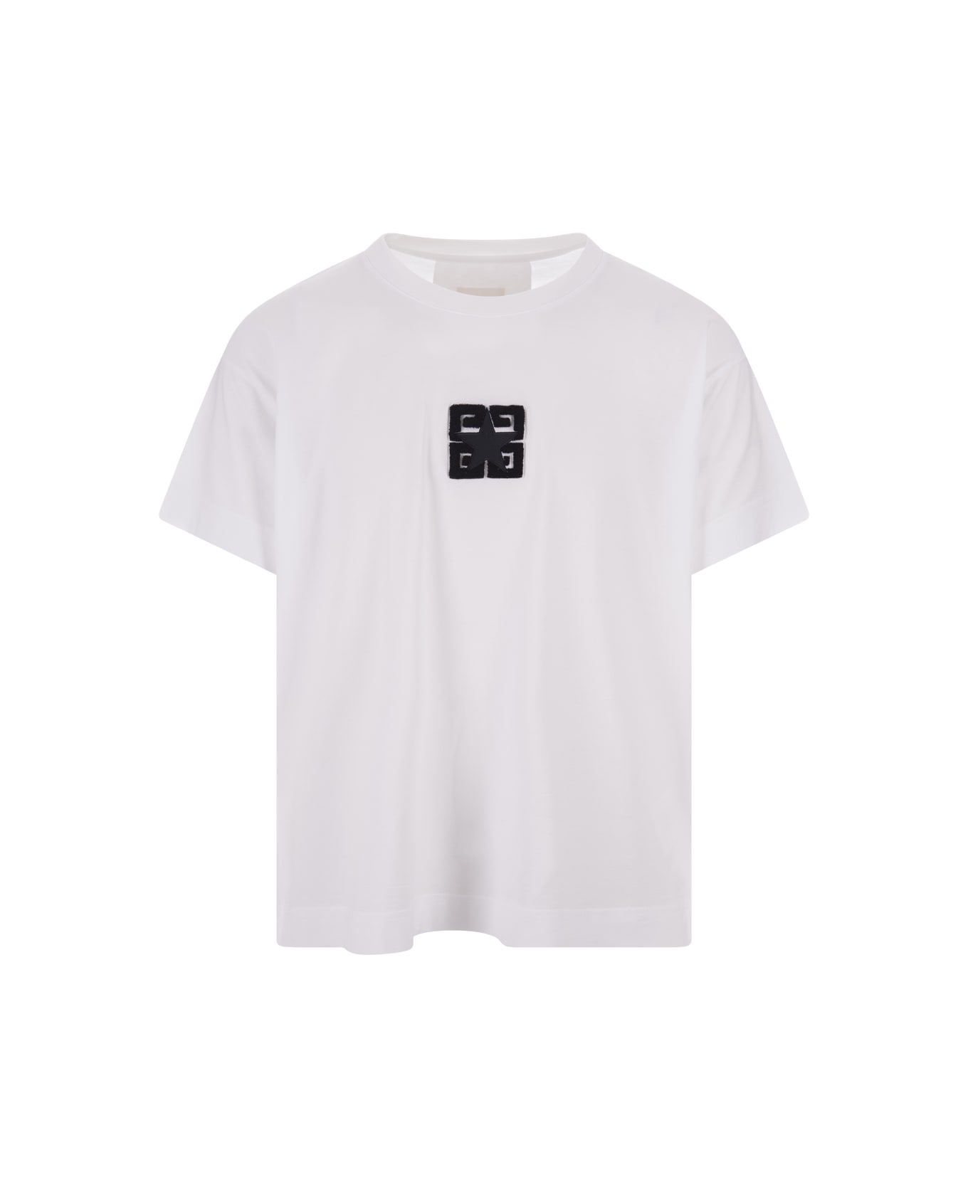 Givenchy Large 4g Stars T-shirt In White Cotton - White