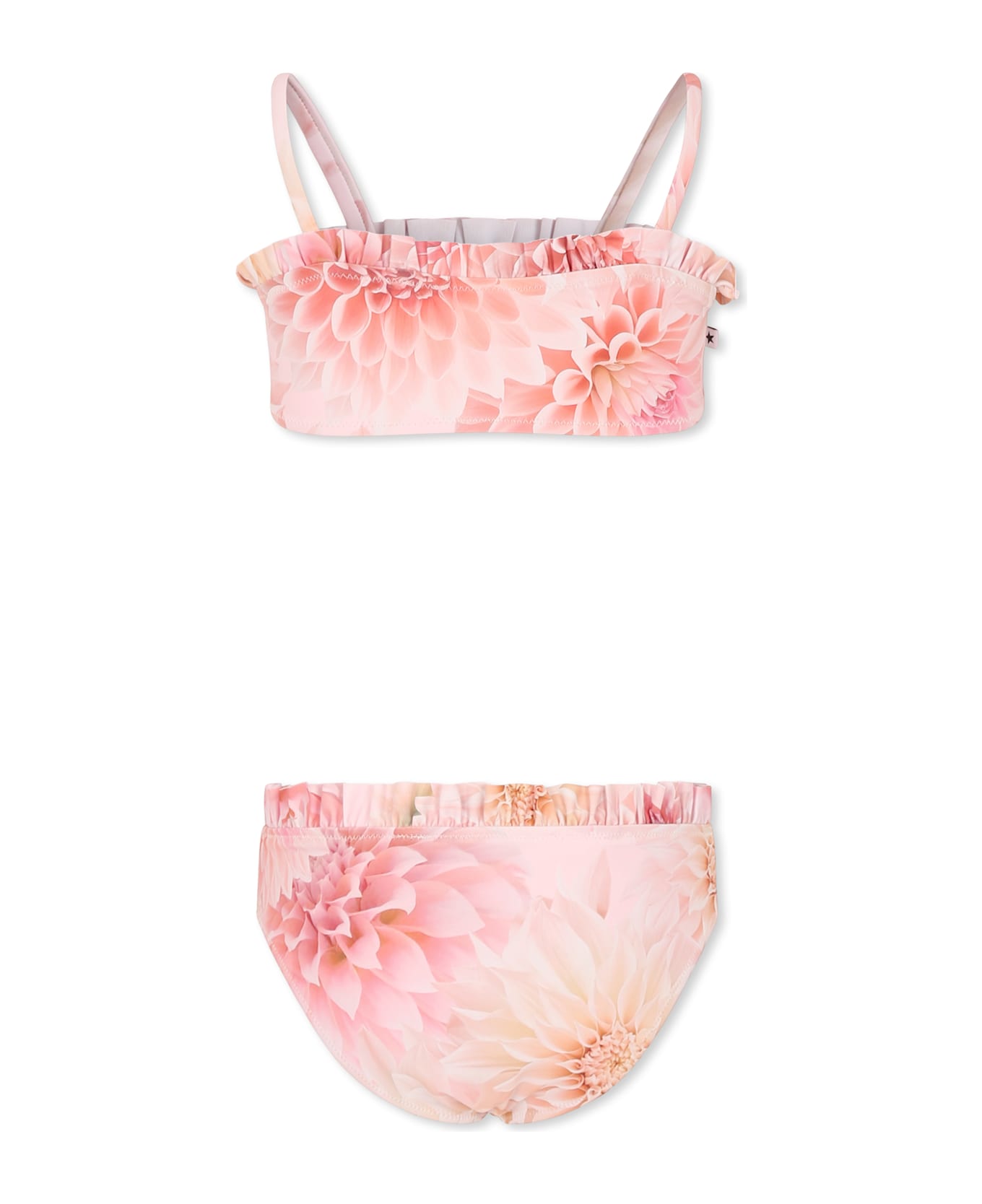 Molo Pink Bikini For Girl With Floral Print - Pink
