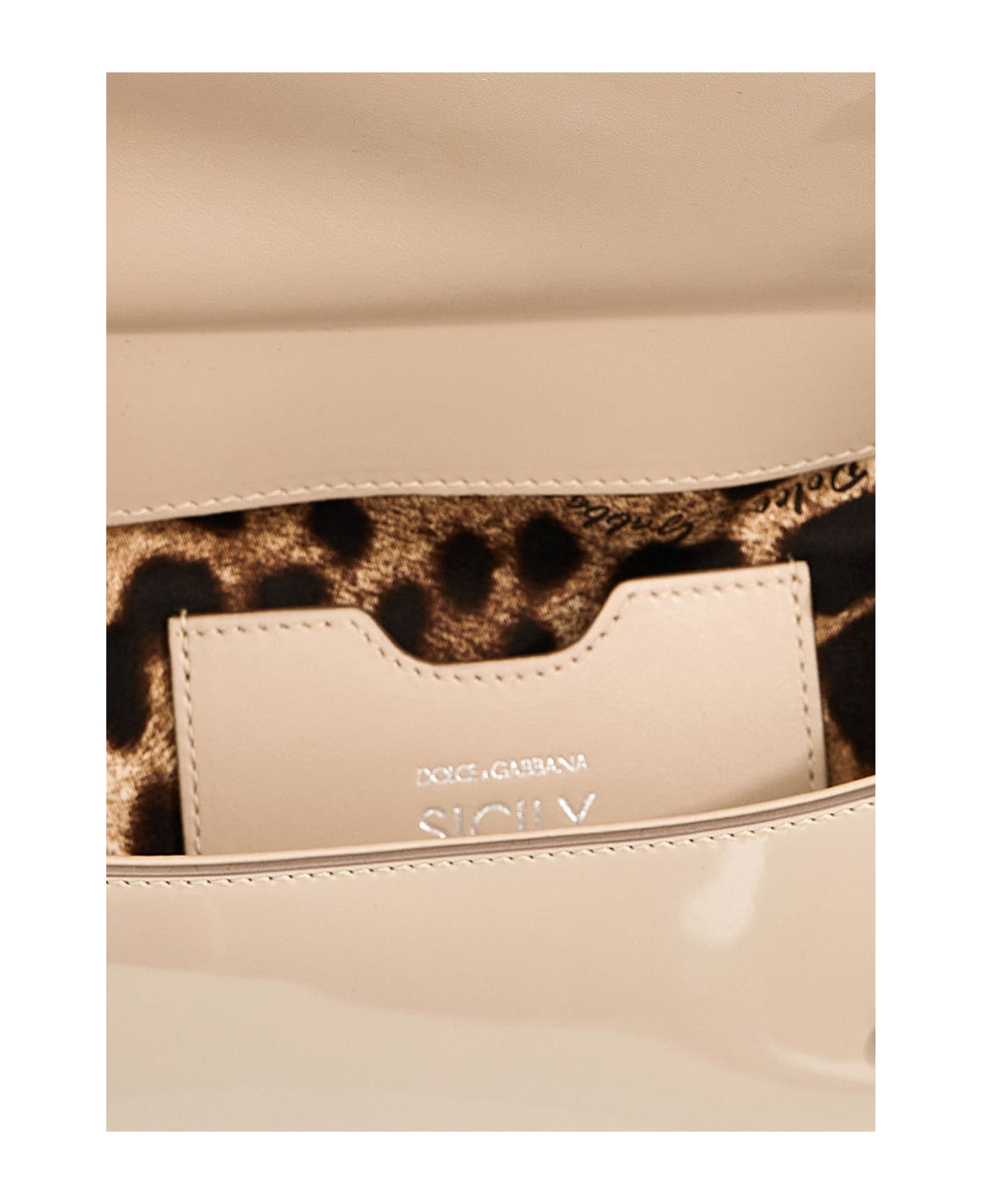 Dolce & Gabbana Logo Leather Handbag - Beige トートバッグ