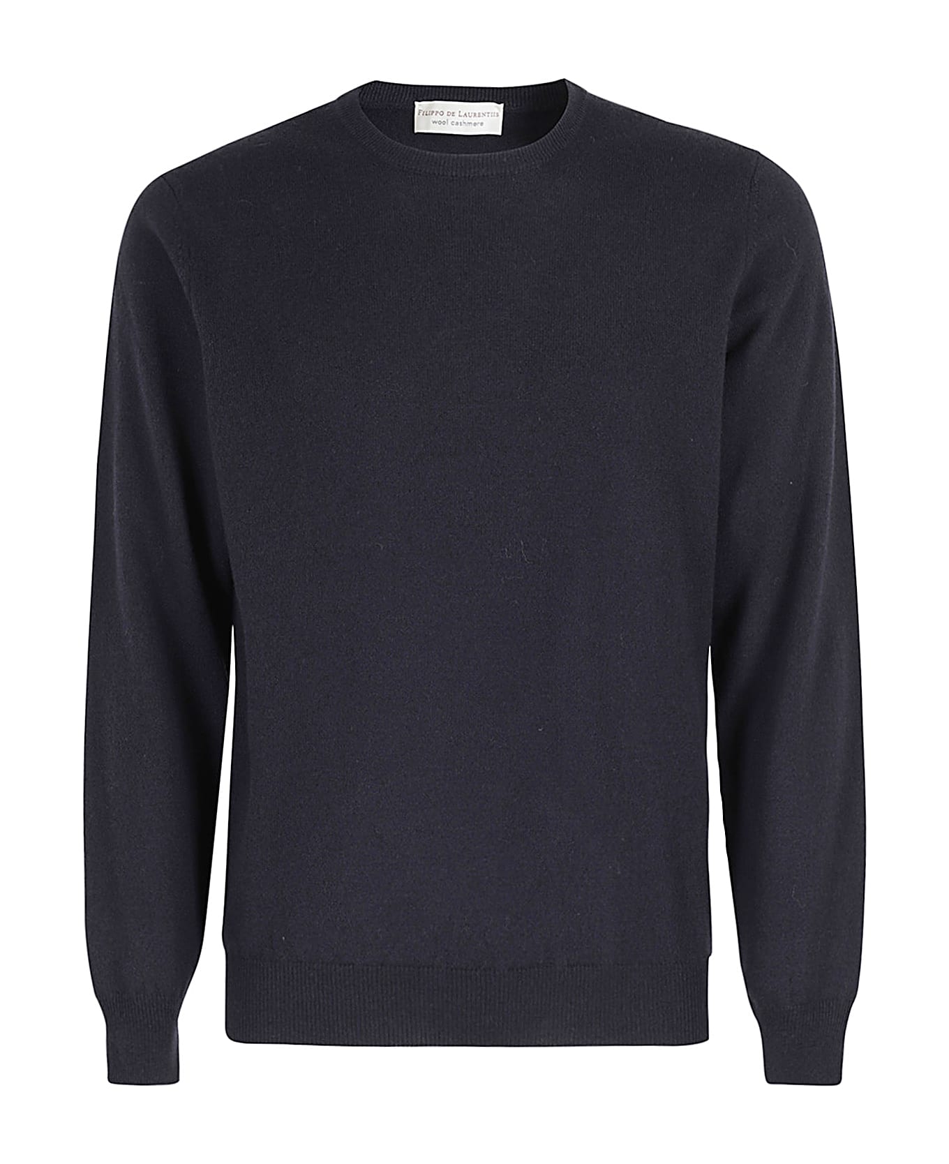 Filippo De Laurentiis Girocollo Ml Lana Cashmere - Blu Notte