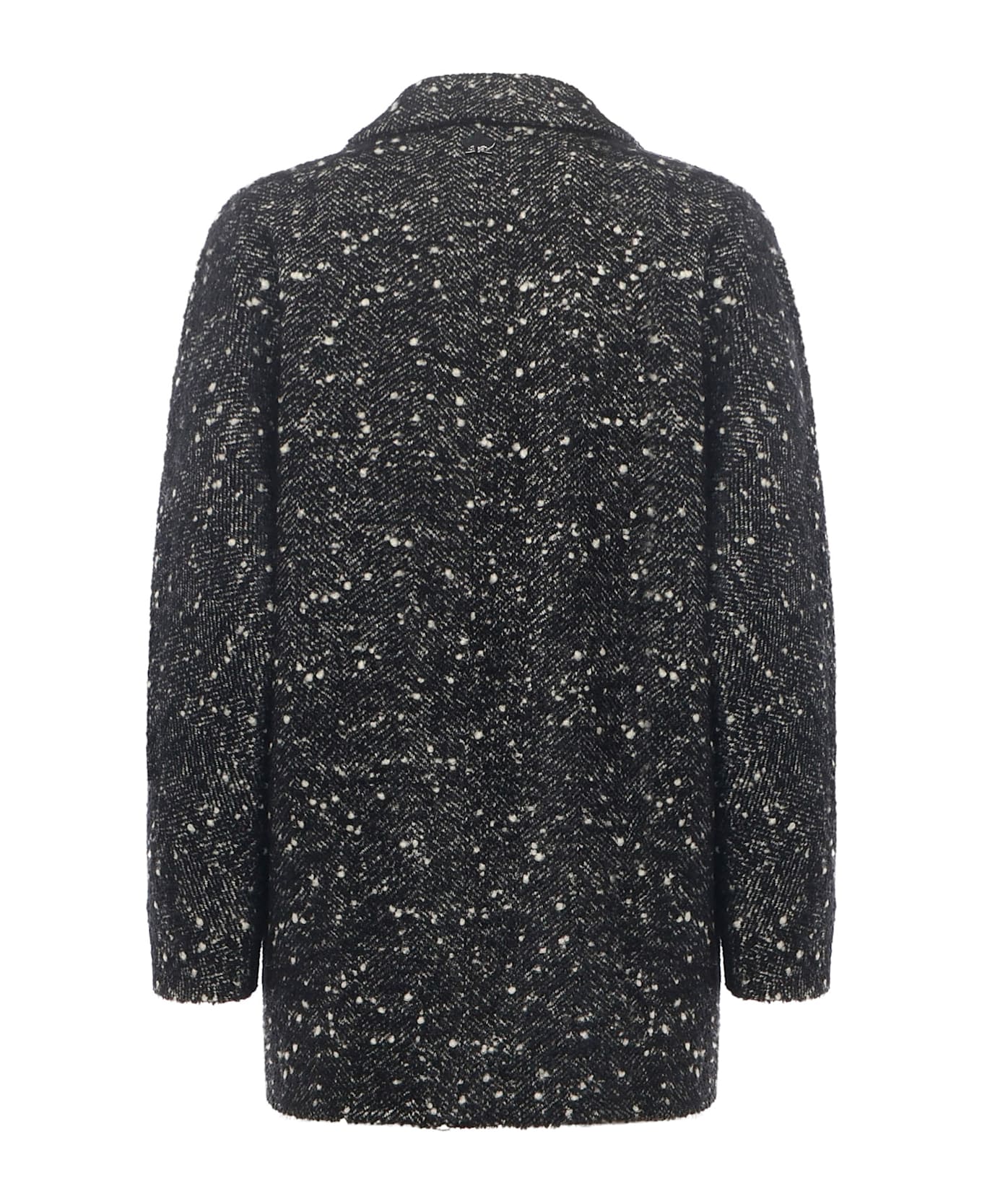 Genny Wool Pea Coat - Black ブレザー