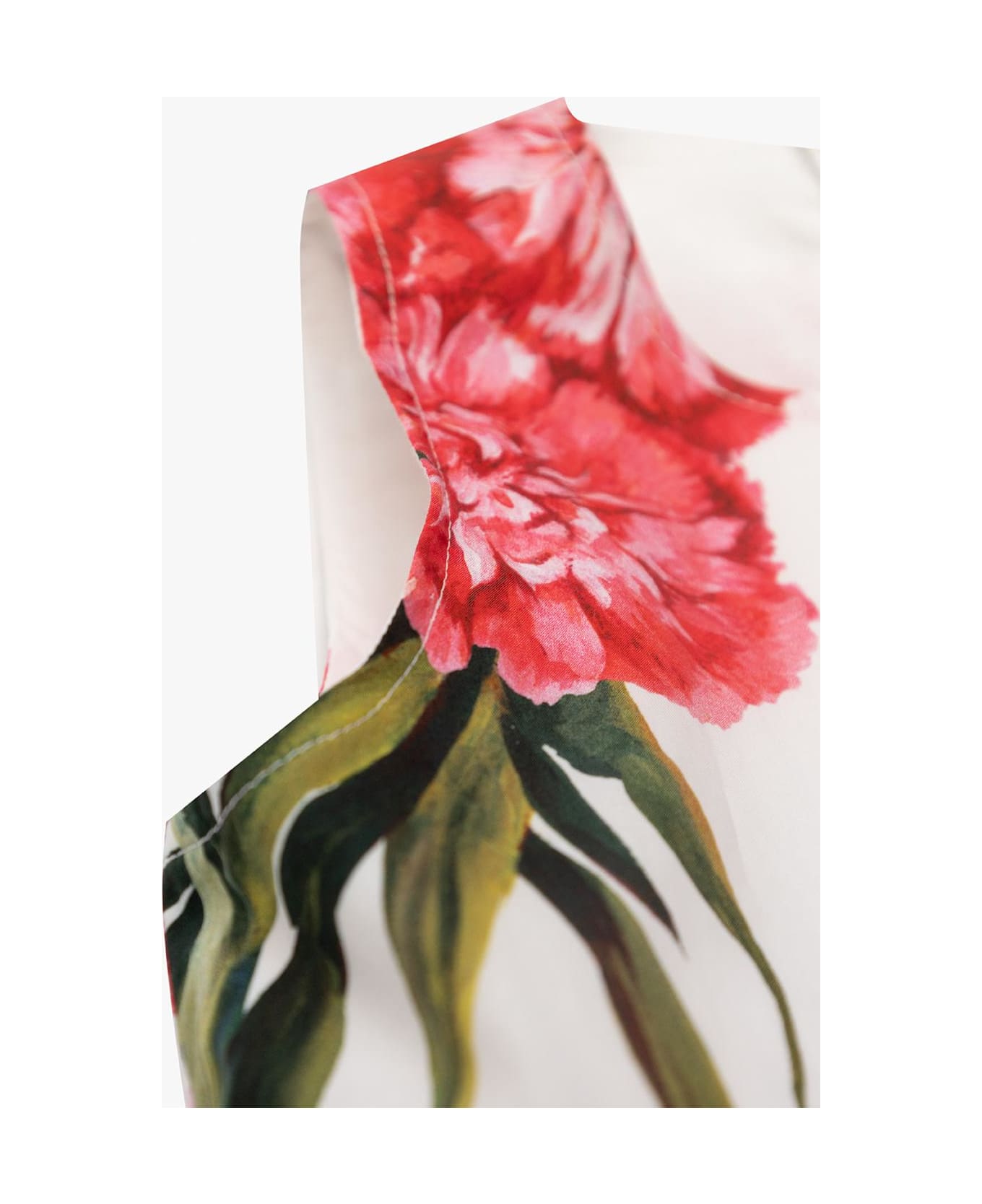 Dolce & Gabbana Kids Floral Dress - NEUTRALS/RED