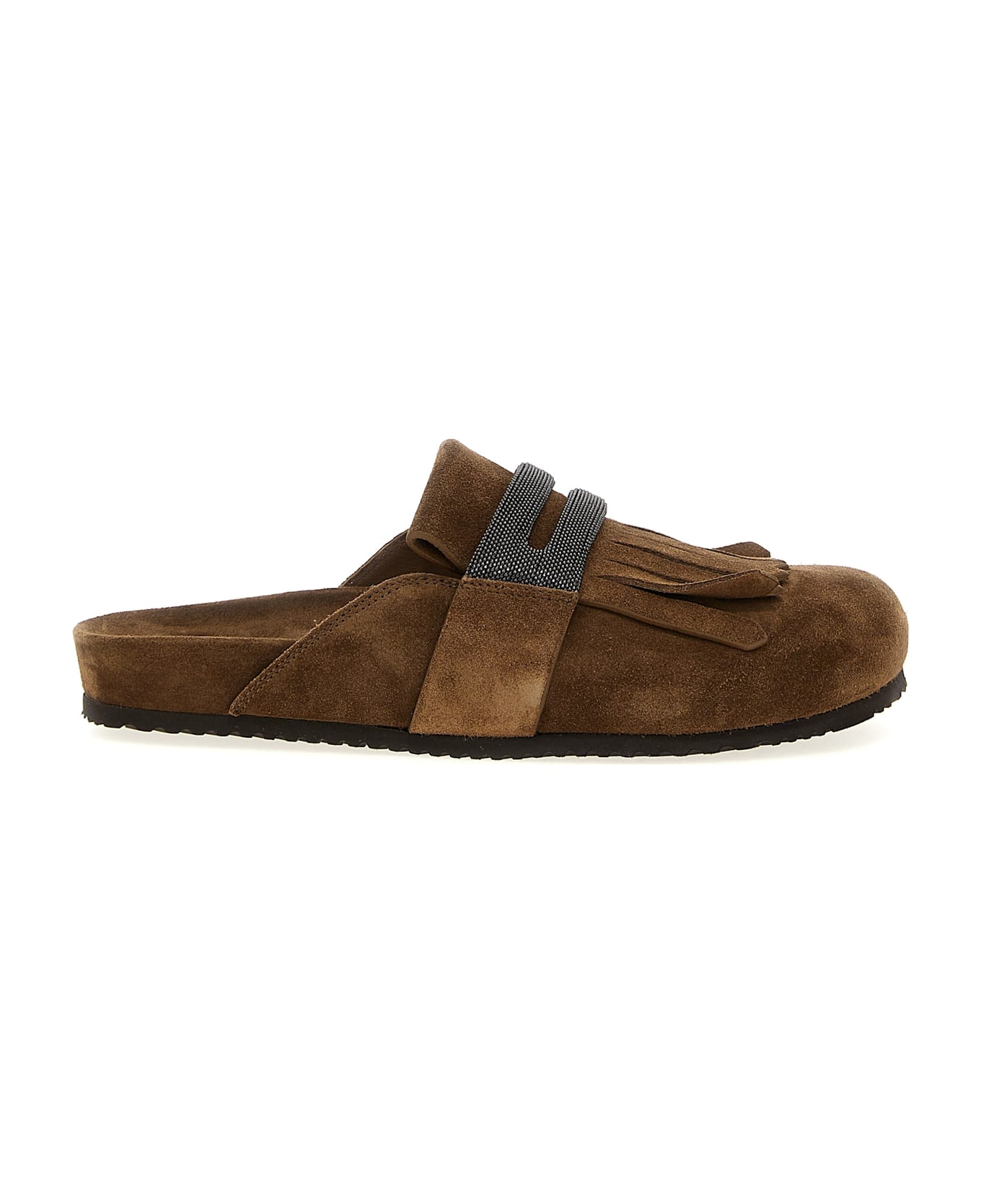 Brunello Cucinelli Monile Sabots - Brown