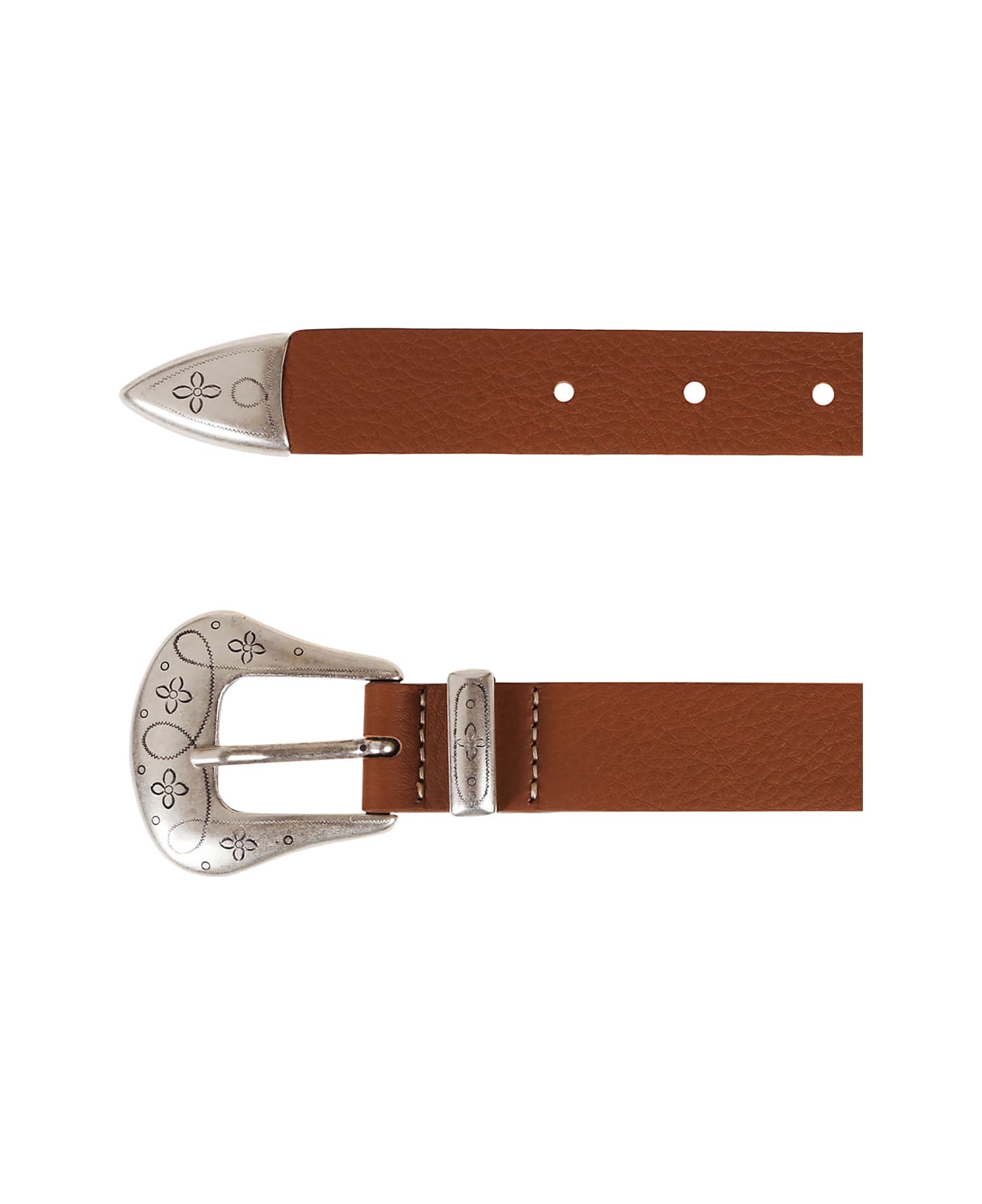 Eleventy Belt In Dark Brown Leather - MORO