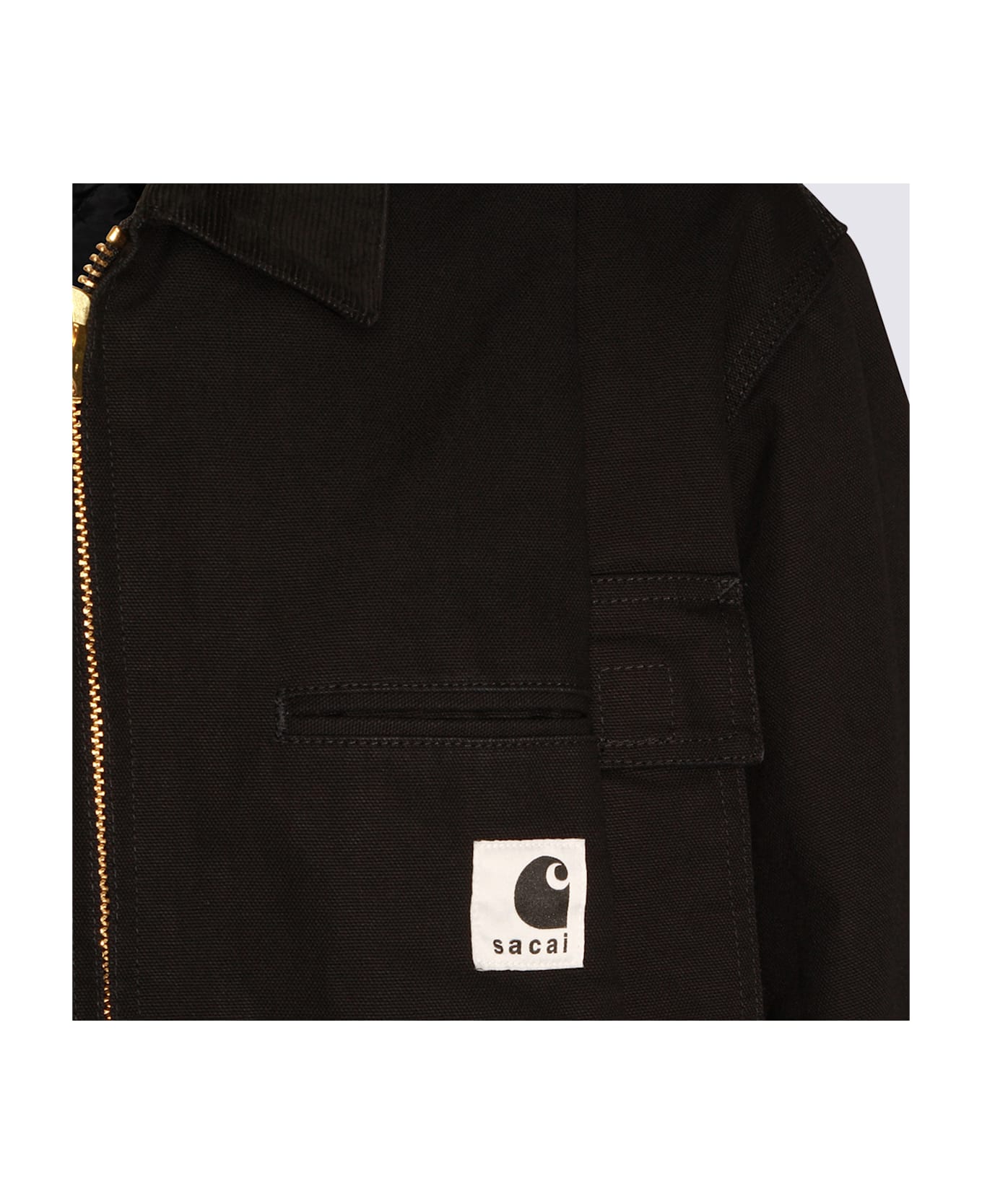 Sacai Black Cotton Casual Jacket - Black