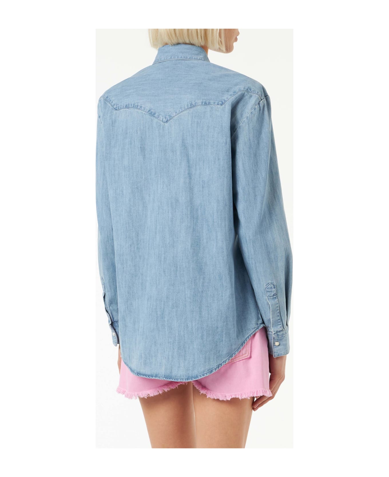 MC2 Saint Barth Woman Denim Shirt - BLUE