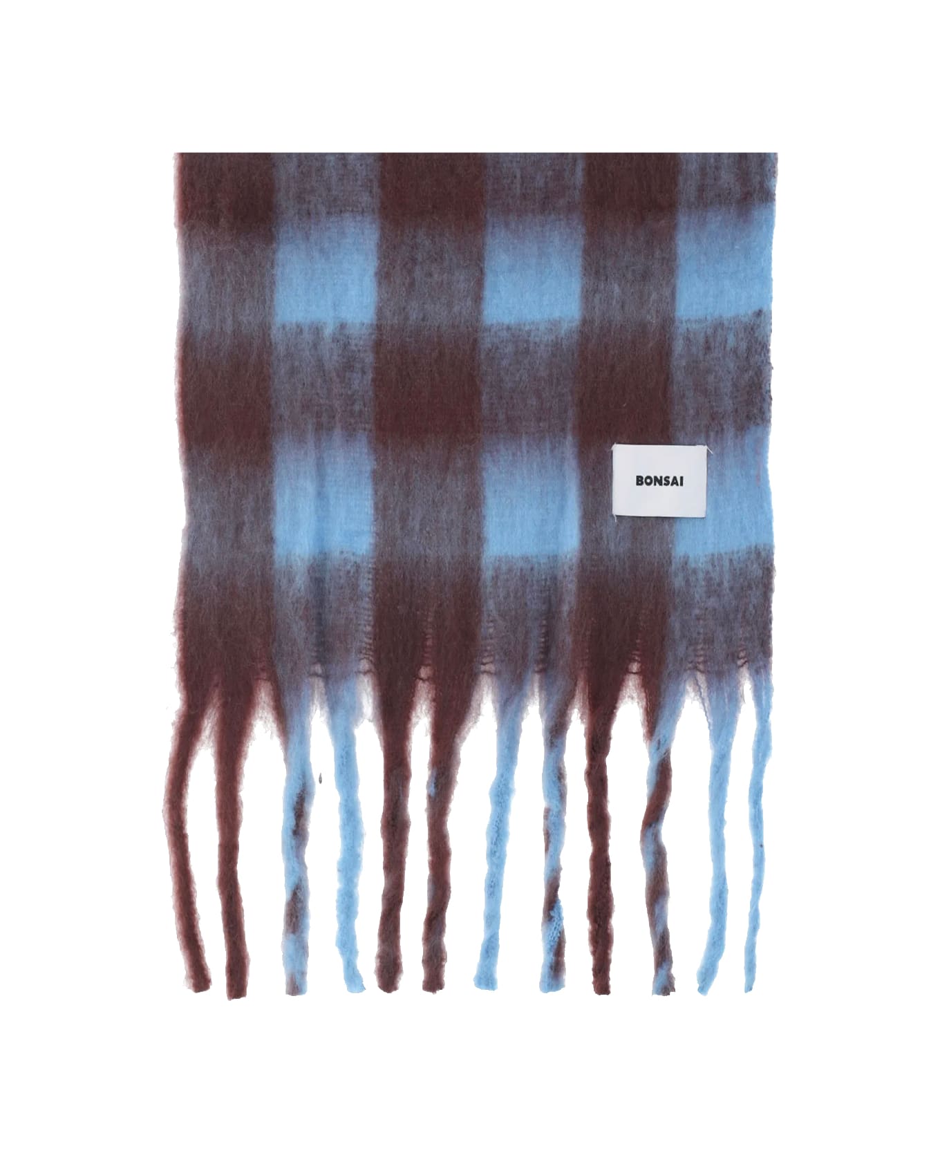 Bonsai Check Scarf With Logo - MultiColour