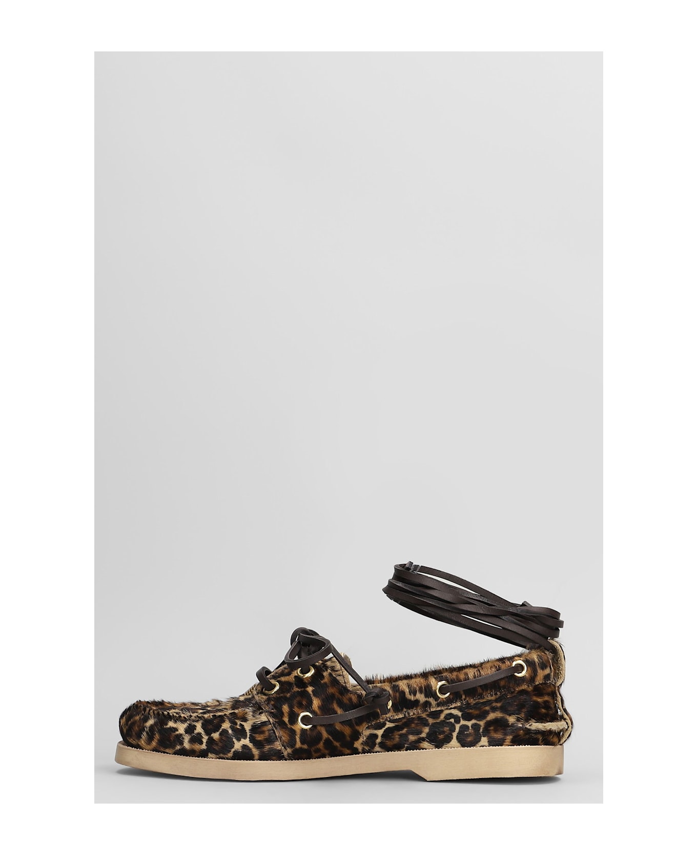 Golden Goose Boat Loafers In Animalier Pony Skin - Animalier
