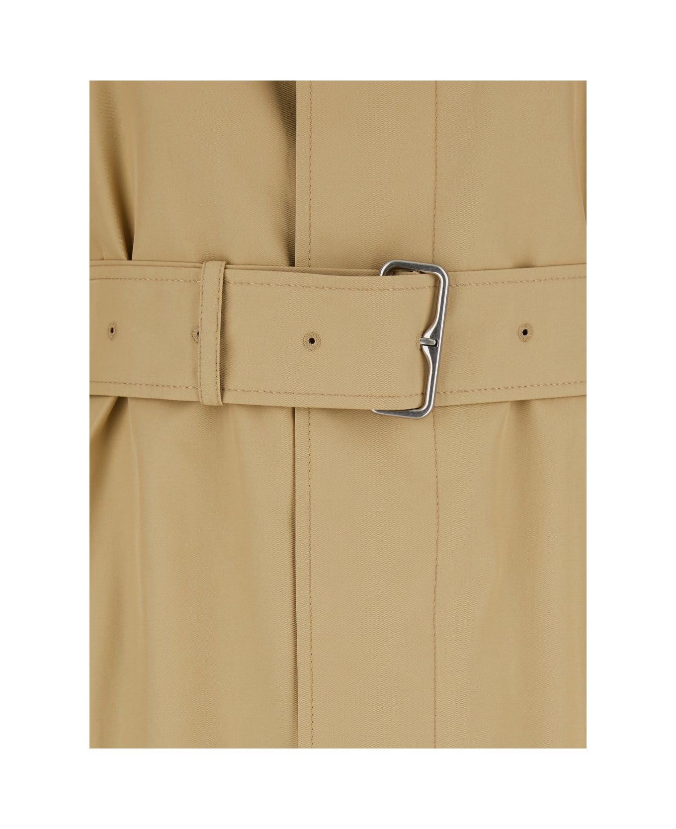 Burberry Beige Trench Coat With Matching Belt In Cotton Woman - Beige