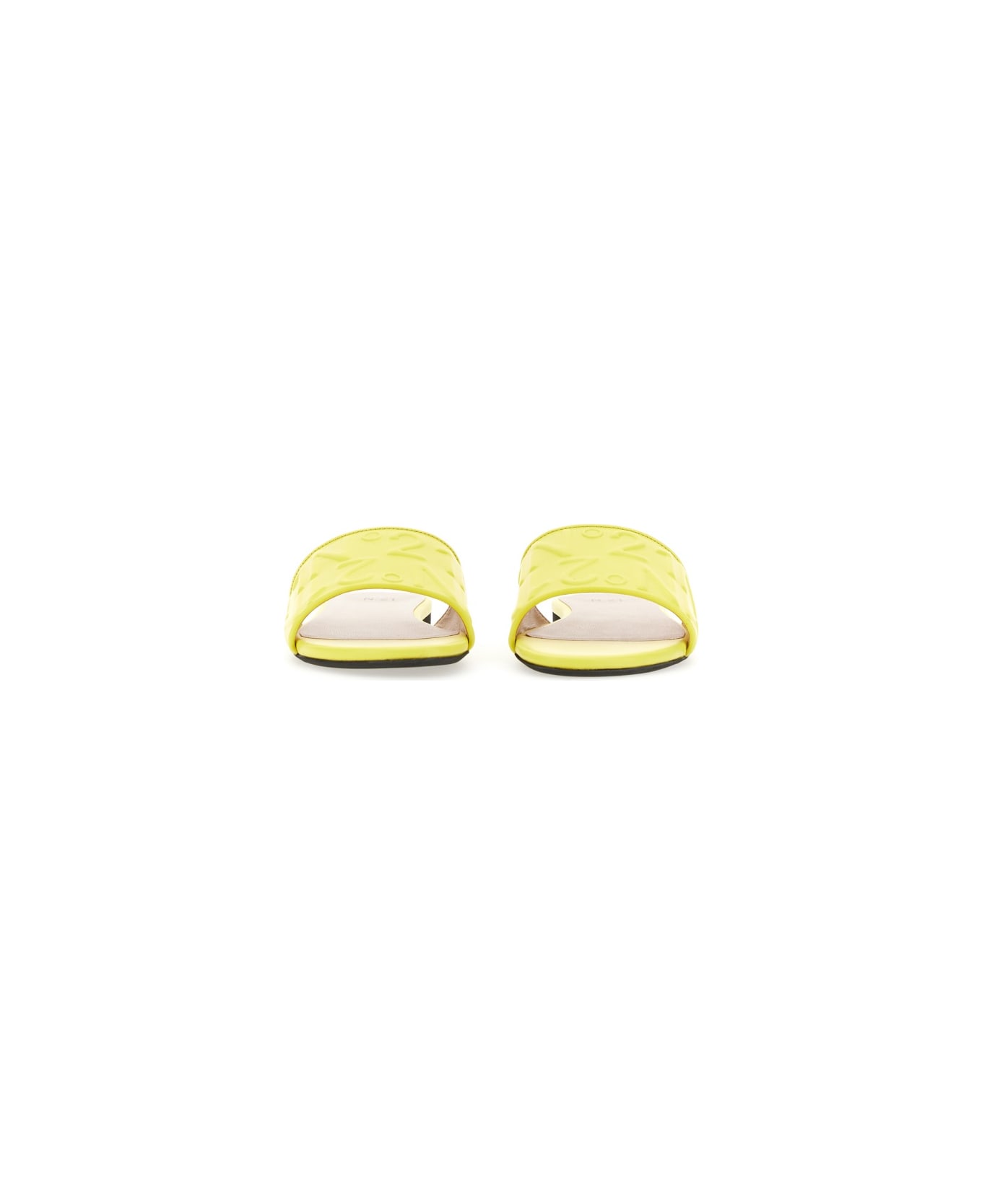 N.21 Slide Sandal With Logo - YELLOW