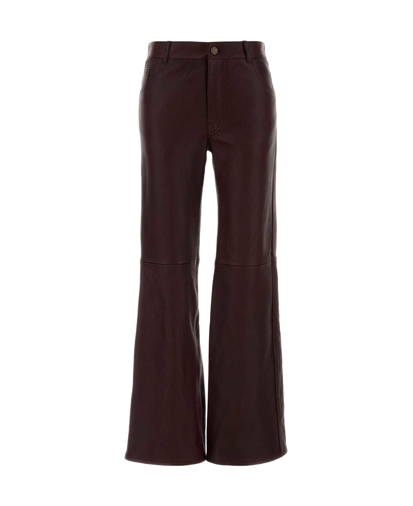 Chloé Grape Leather Flared Pant - FULLVIOLINE