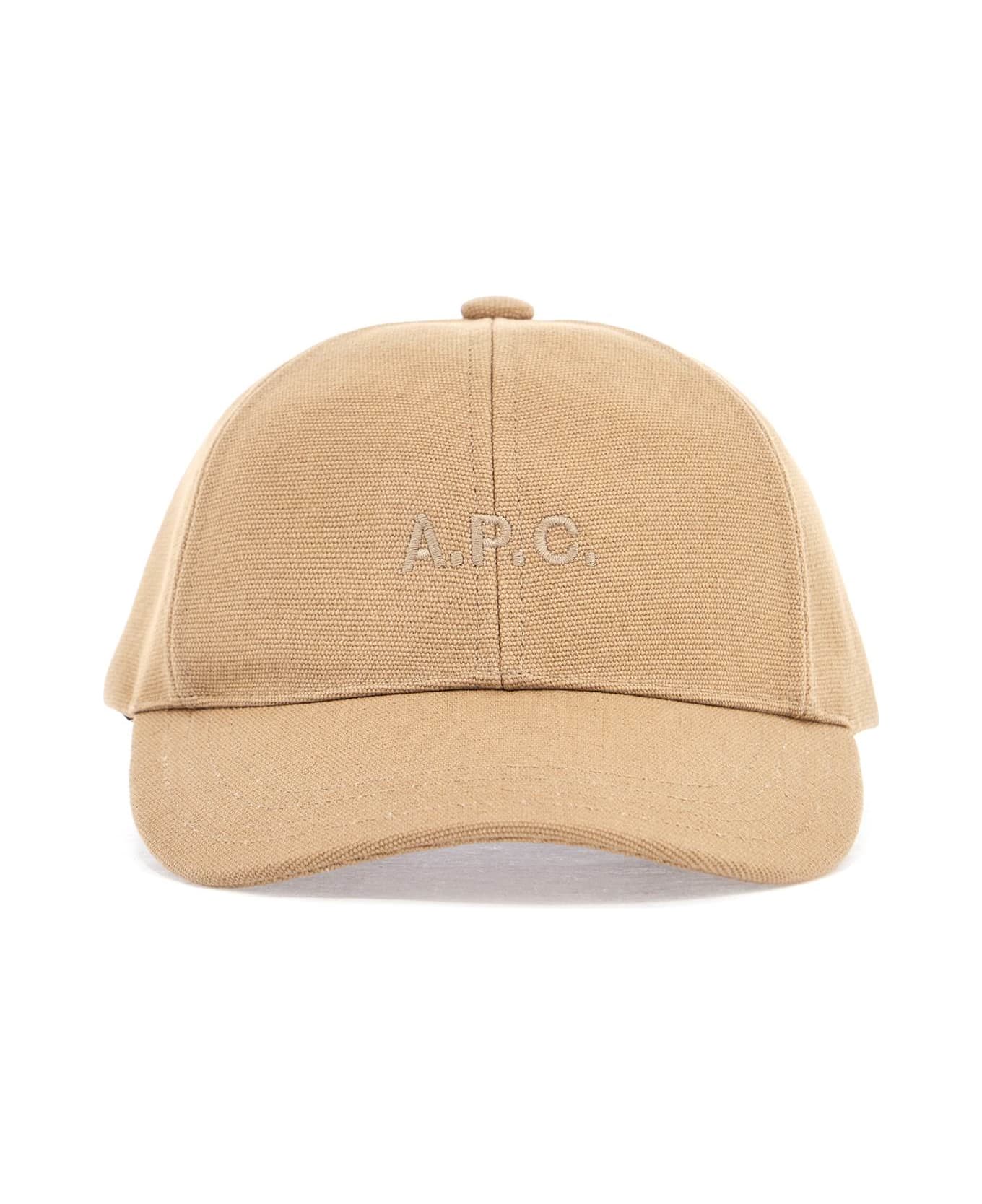 A.P.C. Charlie's Baseball Cap - BAC DARK BEIGE (Beige)