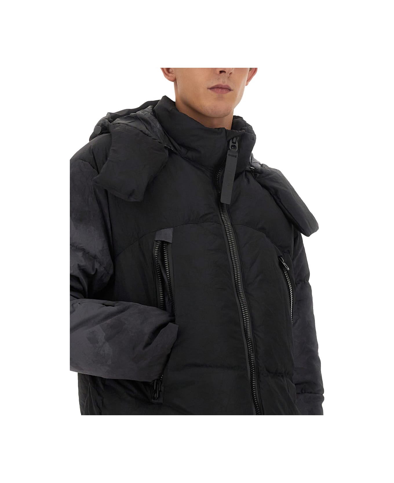 JG1 Jacket With Zip - BLACK