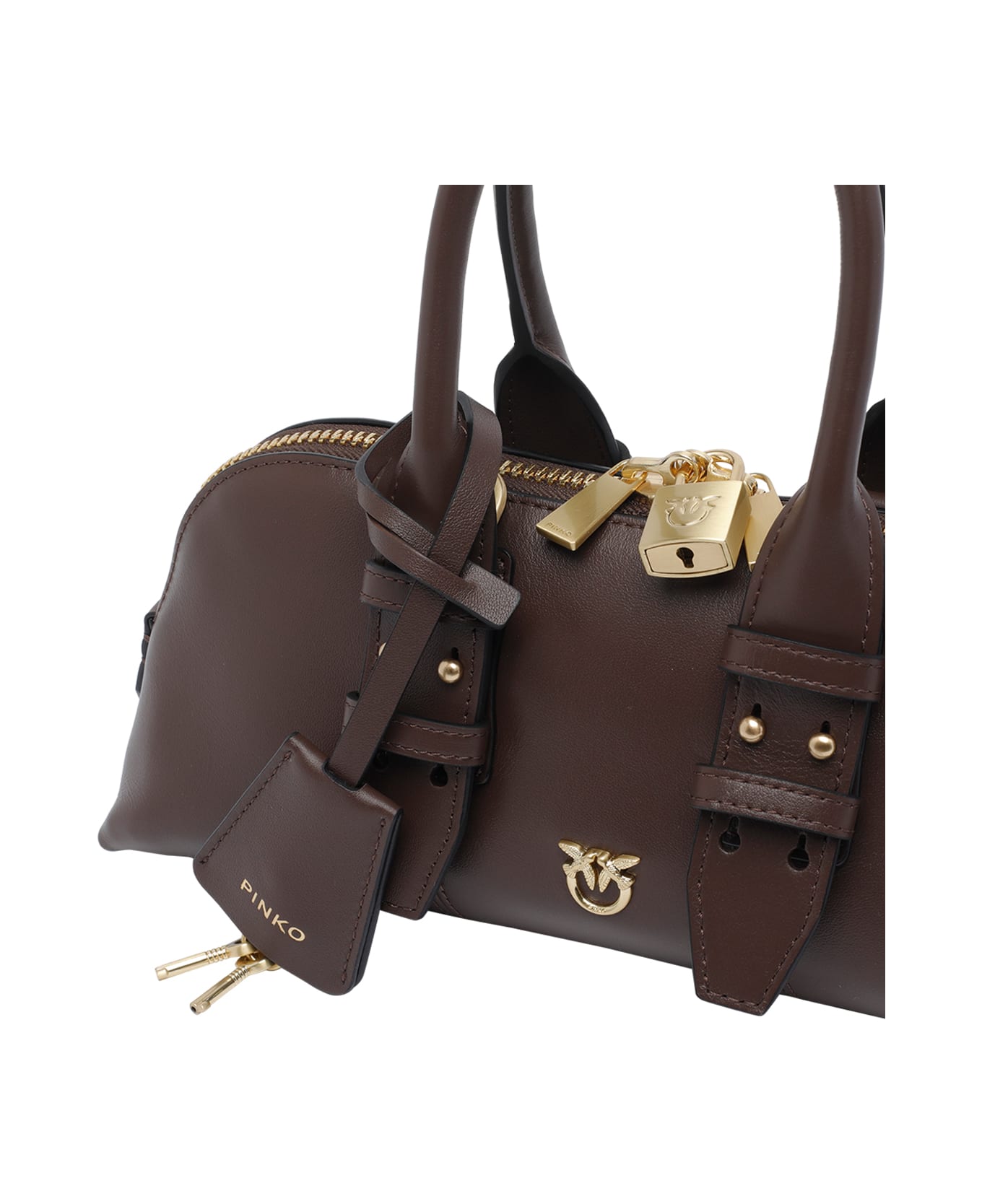 Pinko Bowling Baguette Bag - Brown