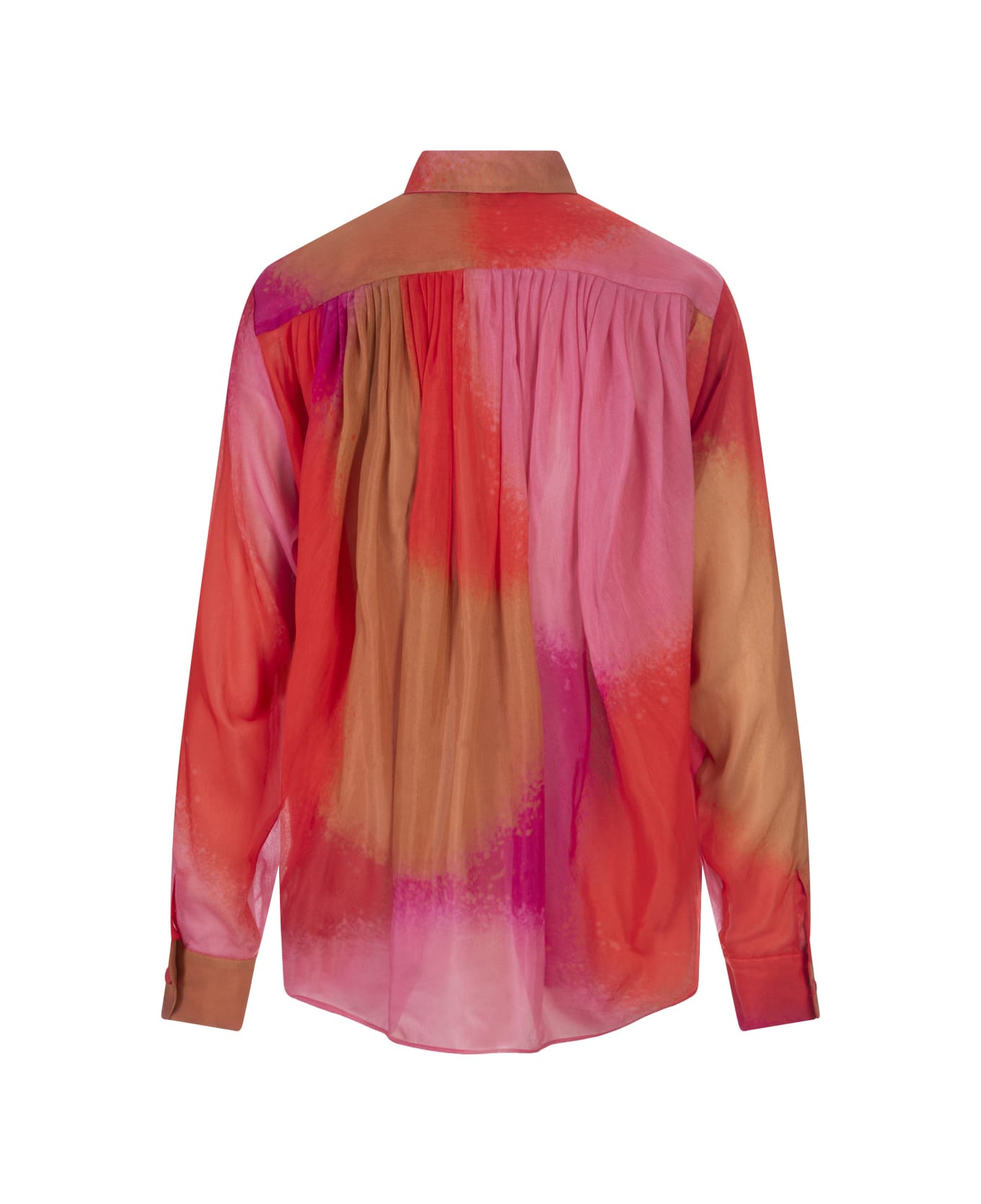 Gianluca Capannolo Multicolour Silk Shirt With Gathering - Multicolour