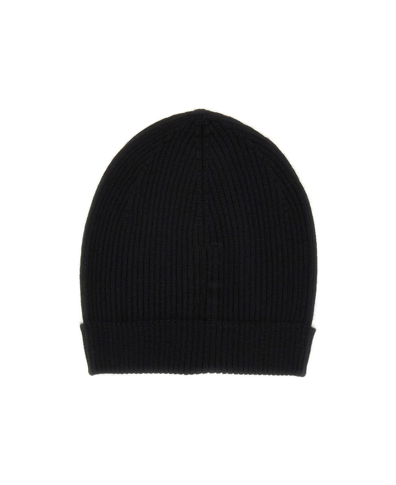 Rick Owens Cashmere Beanie Hat - BLACK