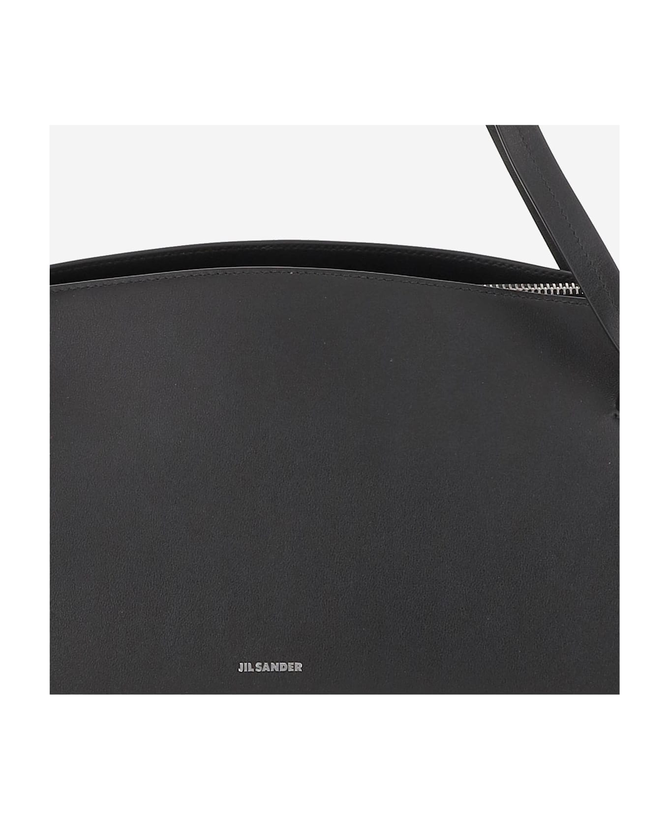 Jil Sander Black Leather Knot Shoulder Bag - BLACK