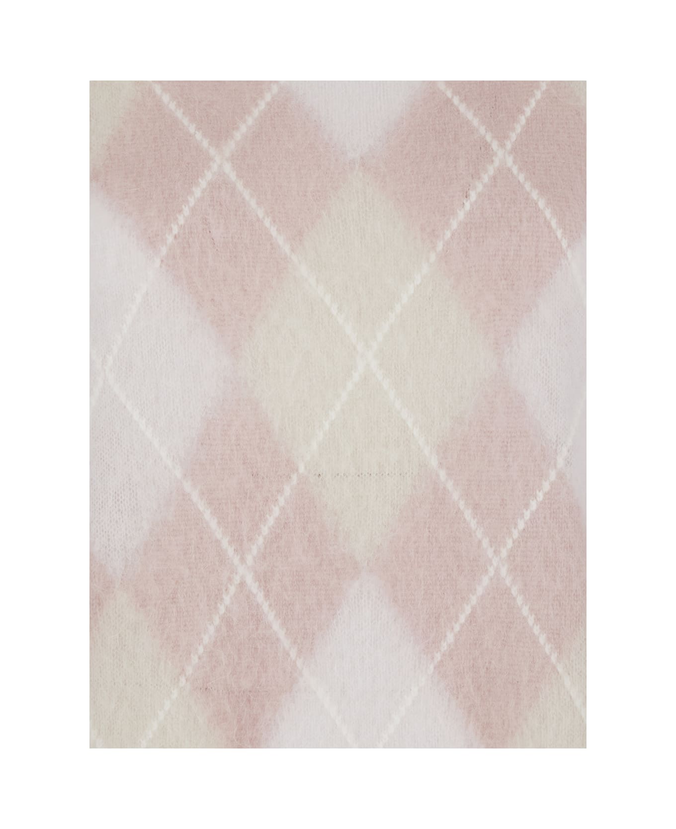 SEMICOUTURE Argyle Roud Neck Pull - Pink