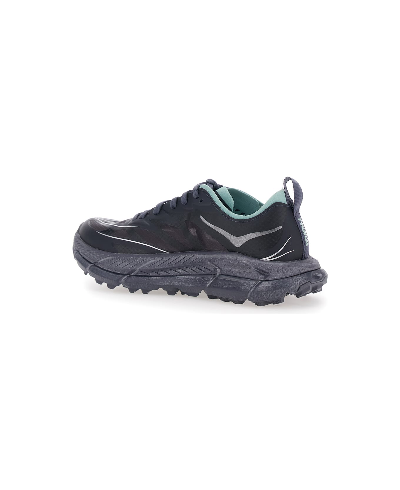 Hoka 
mafate Speed 4 Lite
 Grey Low Top Sneakers With Mesh Panels In Tech Fabric Unisex - Grey