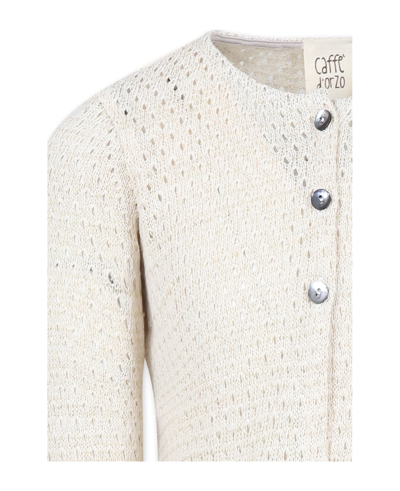 Caffe
 d
Orzo Ivory Cardigan For Girl - Ivory