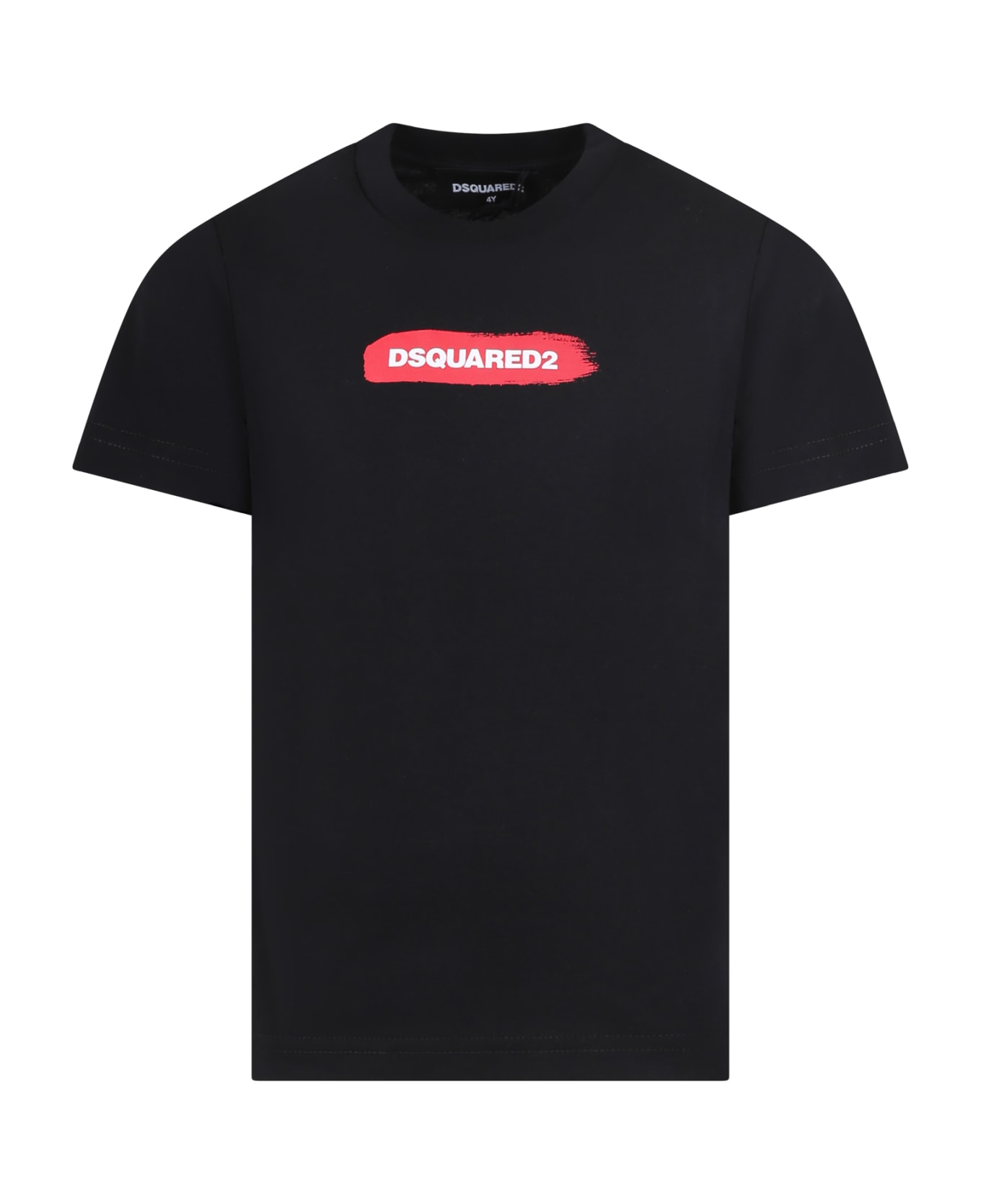 Dsquared2 Black T-shirt For Boy With Logo