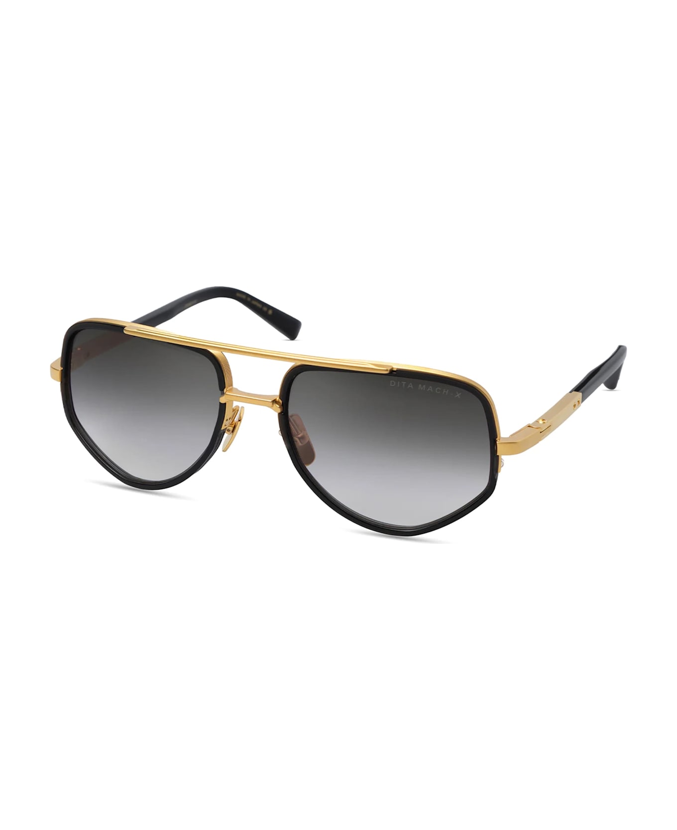 Dita Mach-x - Black Glass / Matte Yellow Gold Sunglasses - Black/gold