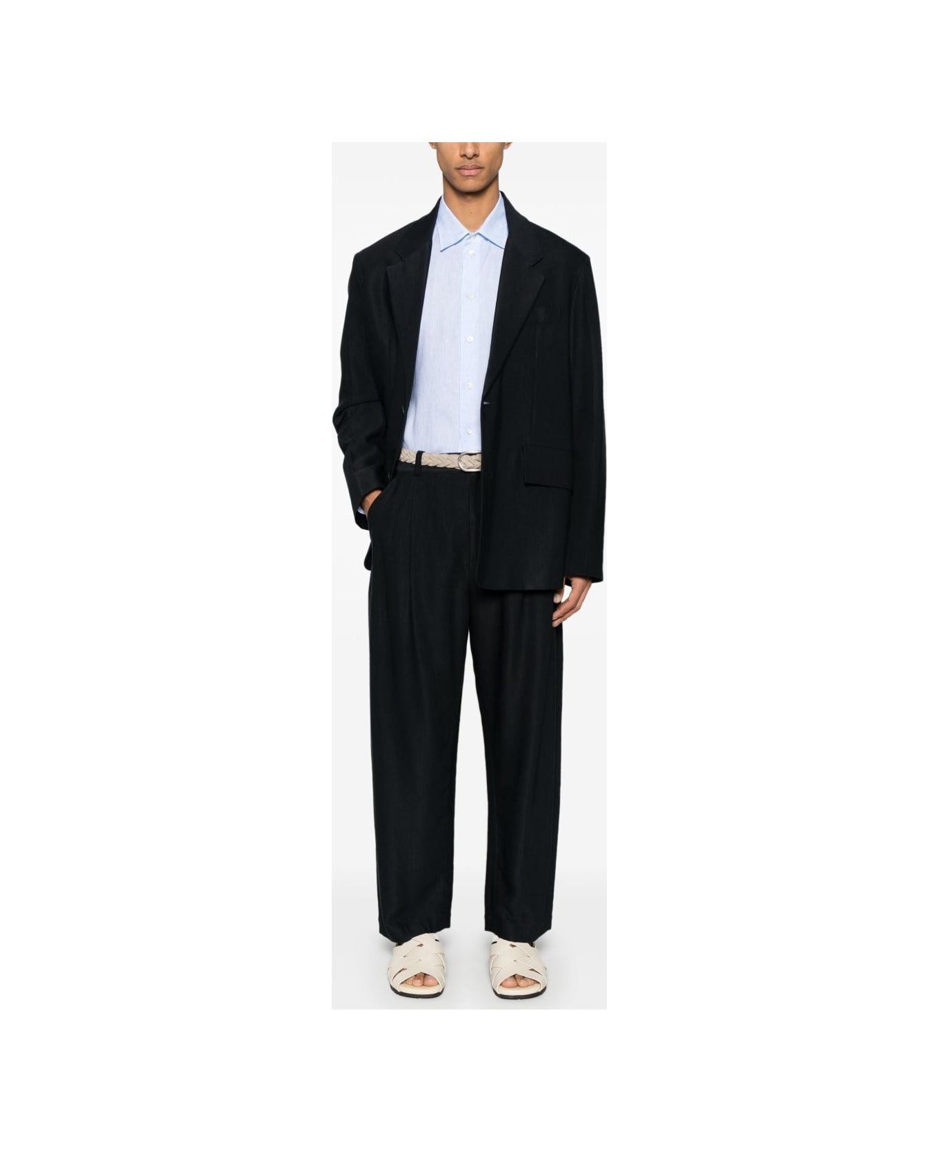 Emporio Armani Linen Shirt - Clear Blue