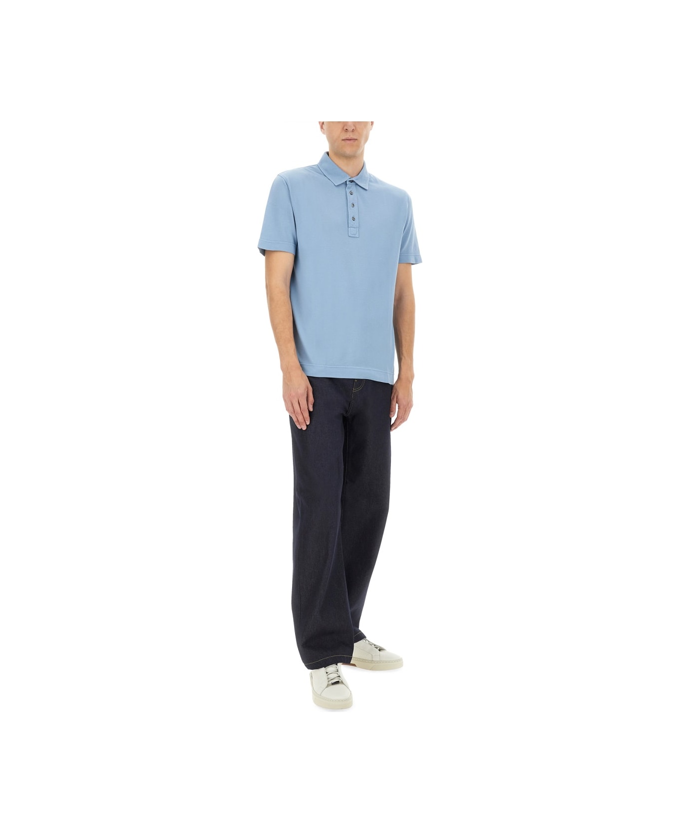 Hugo Boss Cotton Polo - BLUE