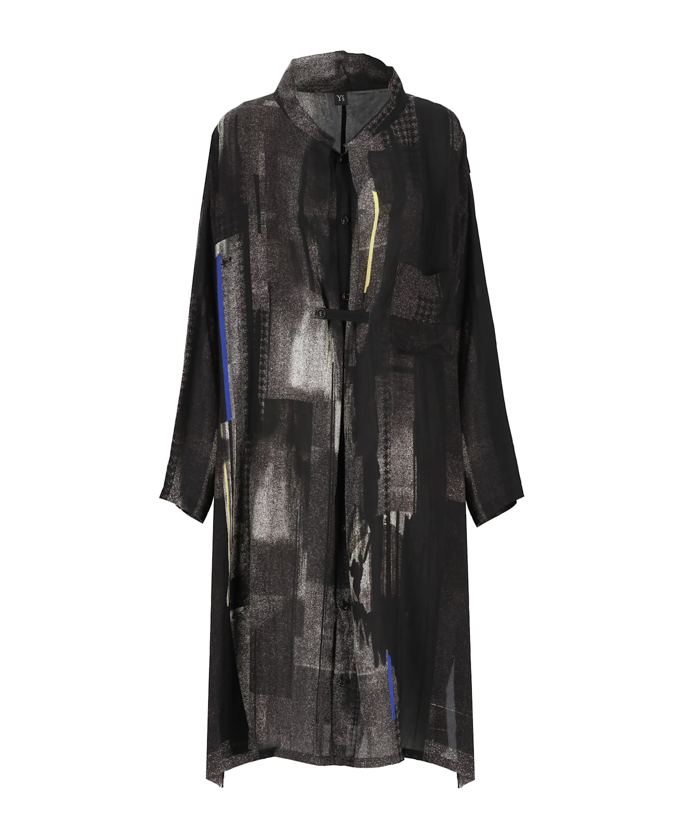 Y
s Dress With Geometric Pattern - Grey
