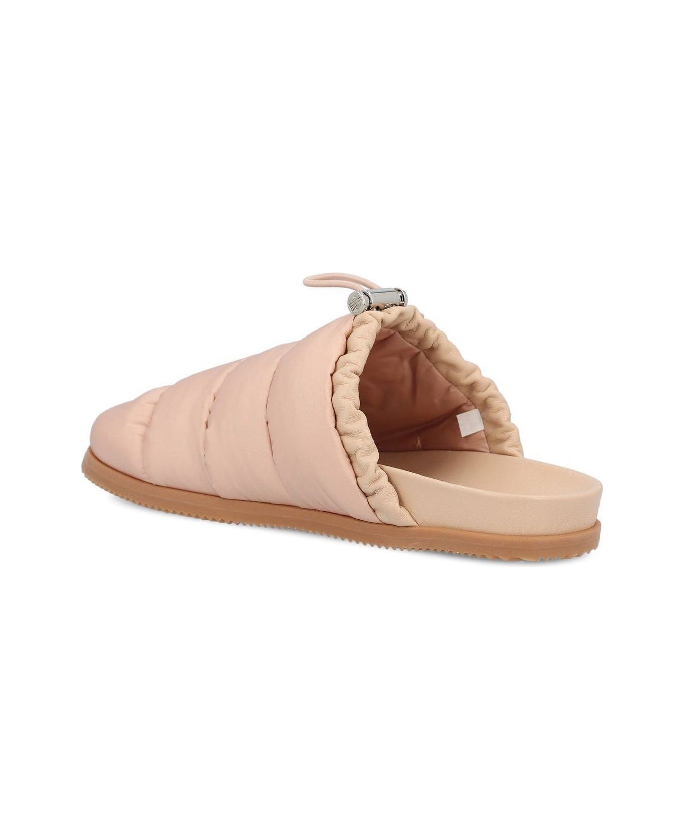 Moncler Logo Patch Padded Slippers - Pink