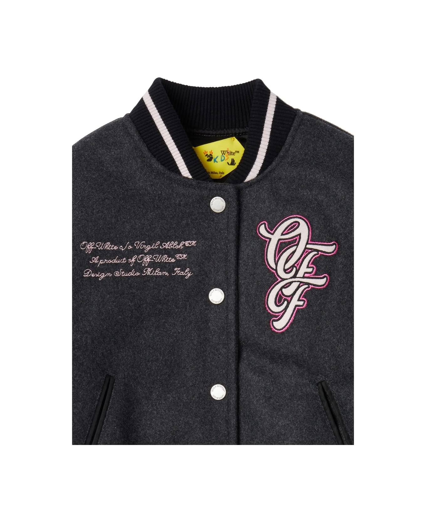 Off-White "varsity" Logo Jacket - GREY