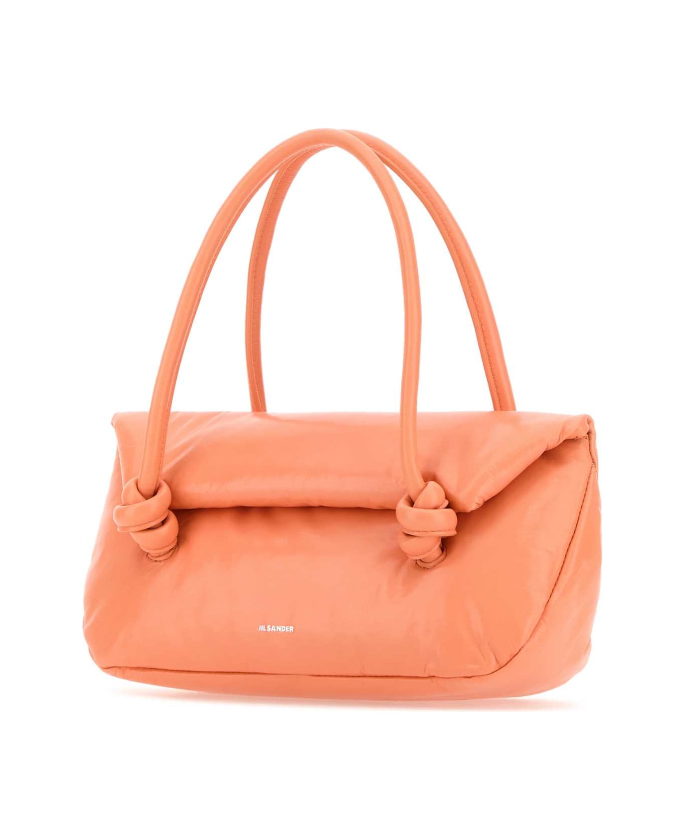 Jil Sander Peach Pink Leather Small Knot Handle Handbag - 639