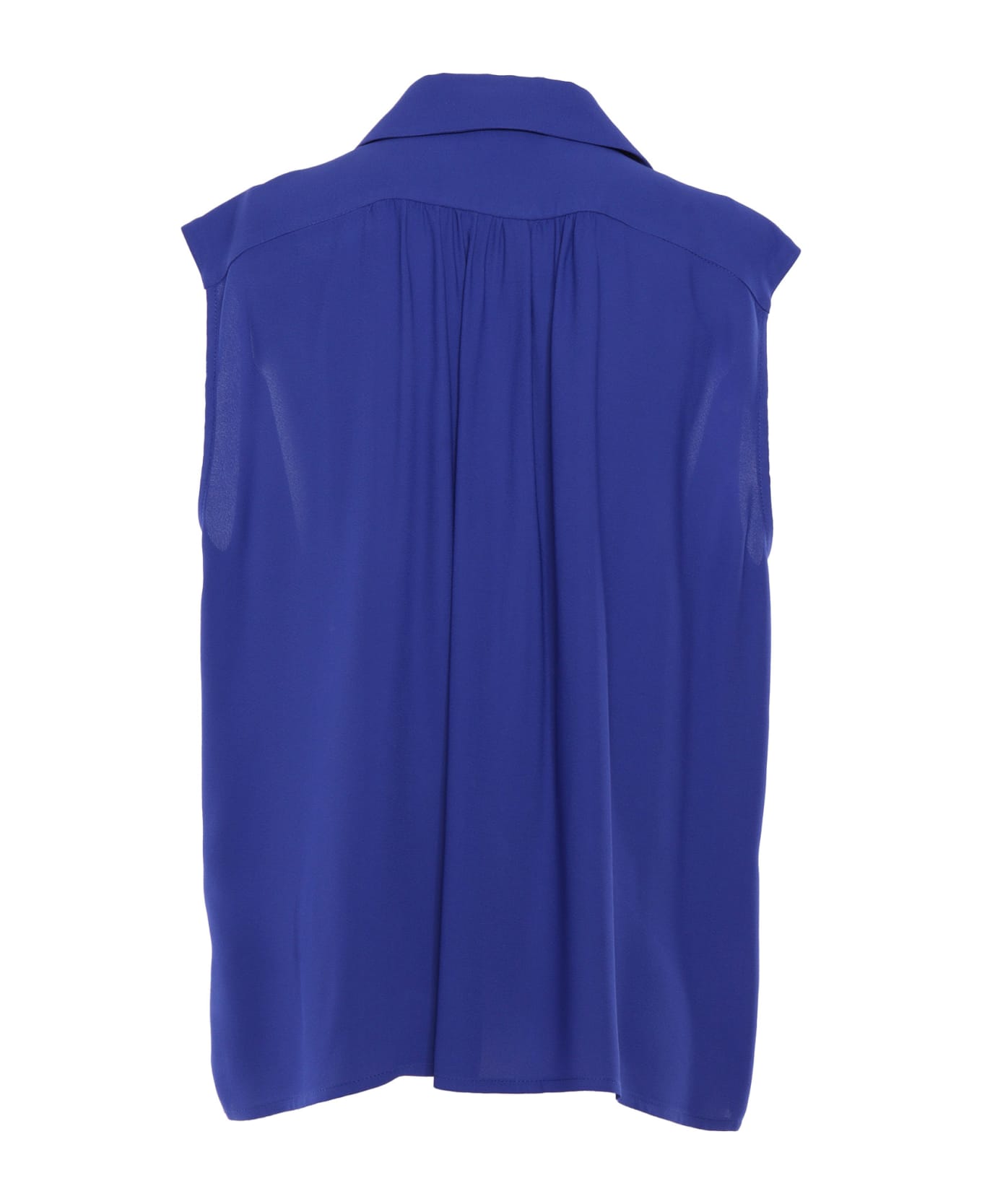 Elisabetta Franchi Blue Sleevless Shirt - BLUE ブラウス