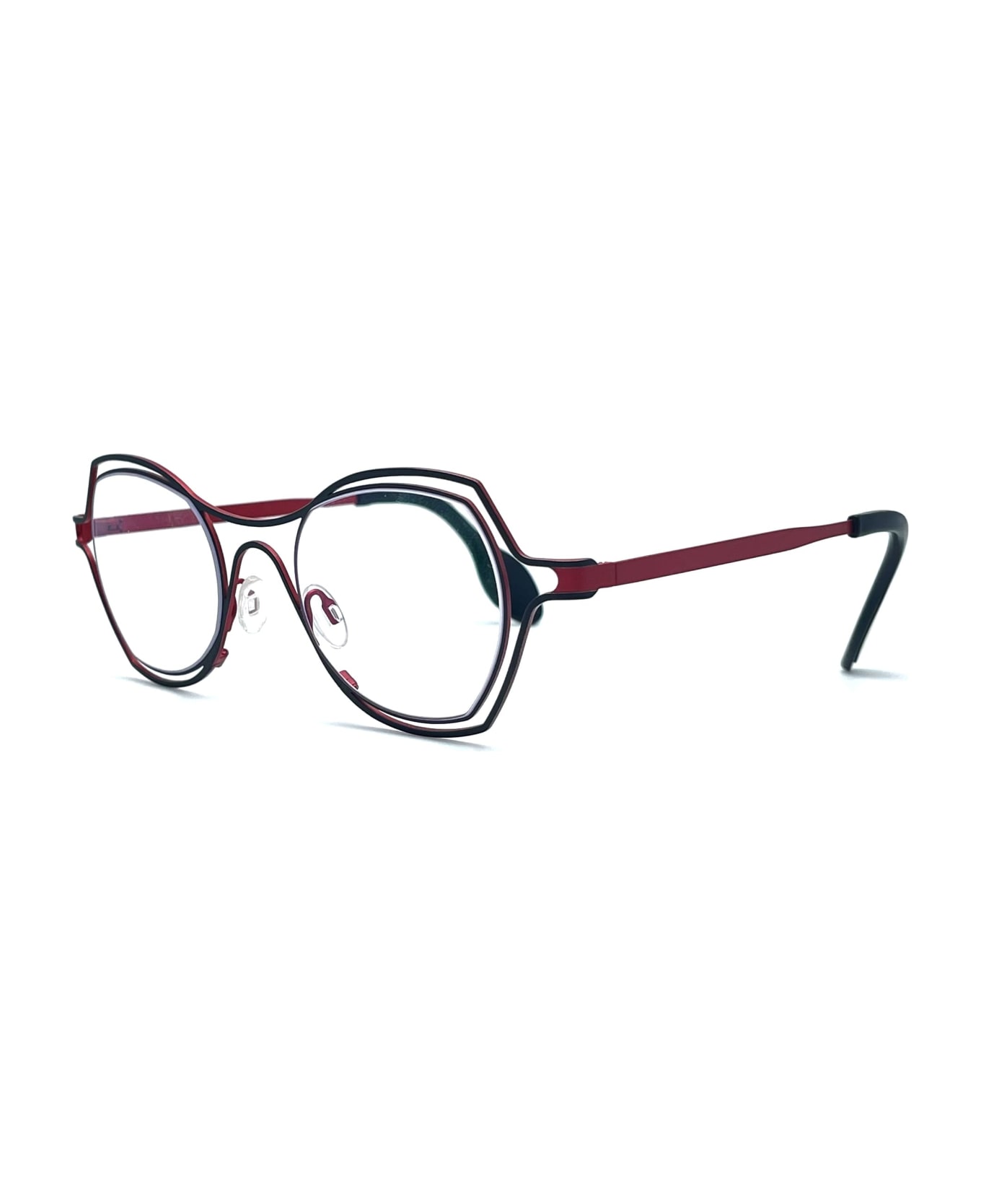 Theo Eyewear Daytona - 323 Glasses - Black/Red