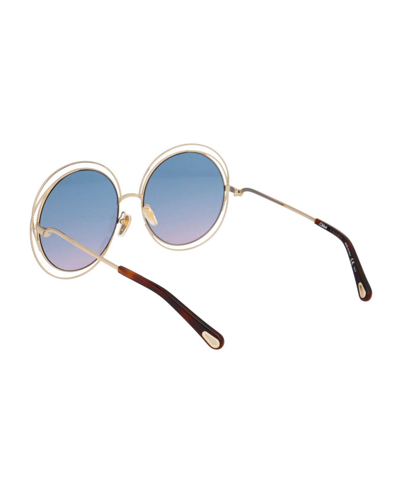 Chloé Eyewear Ch0045s Sunglasses - 003 GOLD GOLD BLUE