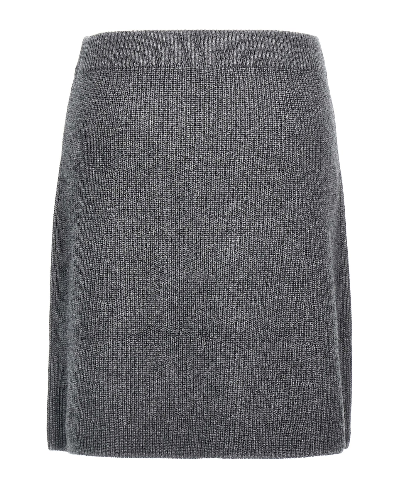 Maison Kitsuné 'bold Fox Head' Skirt - Gray