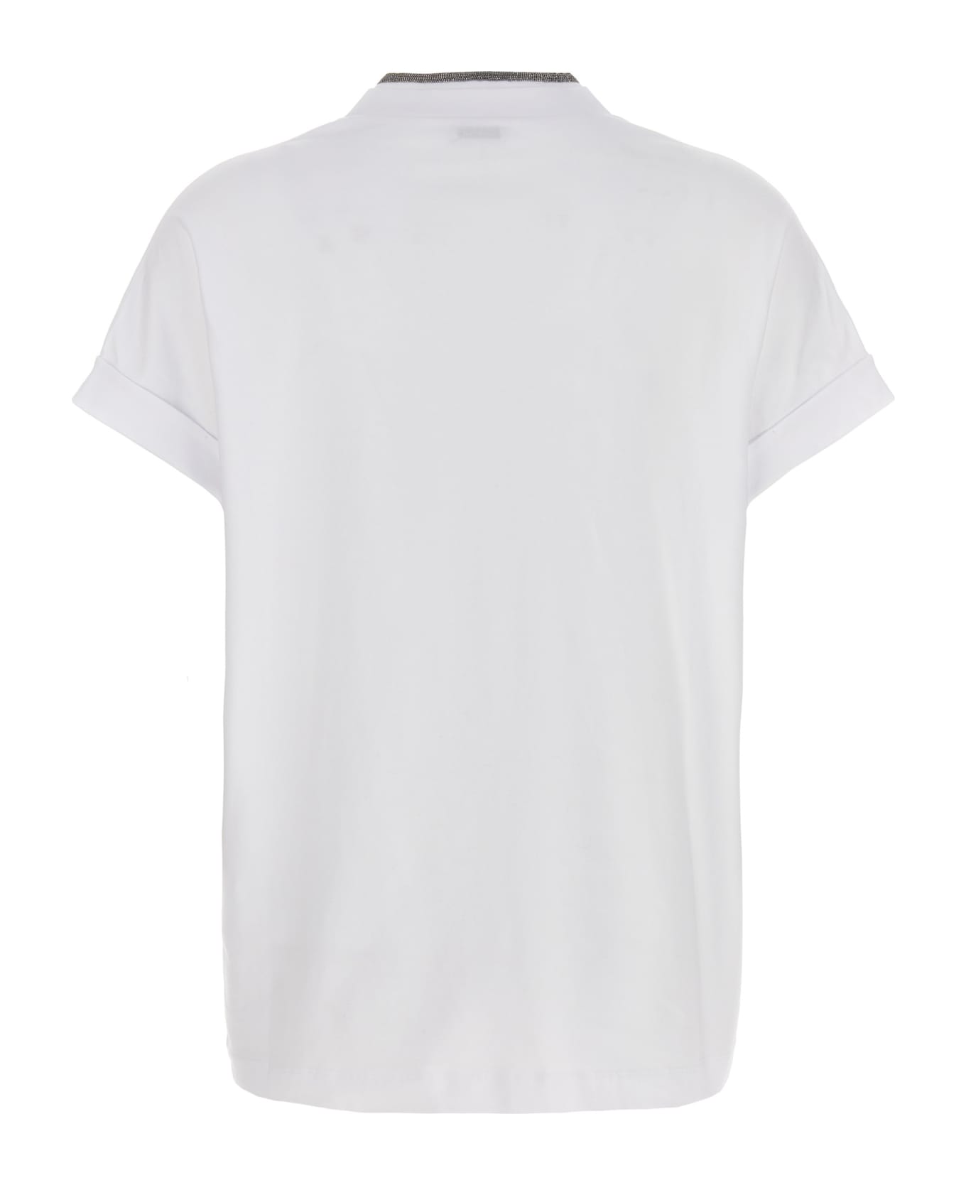 Brunello Cucinelli V-neck T-shirt - White Tシャツ