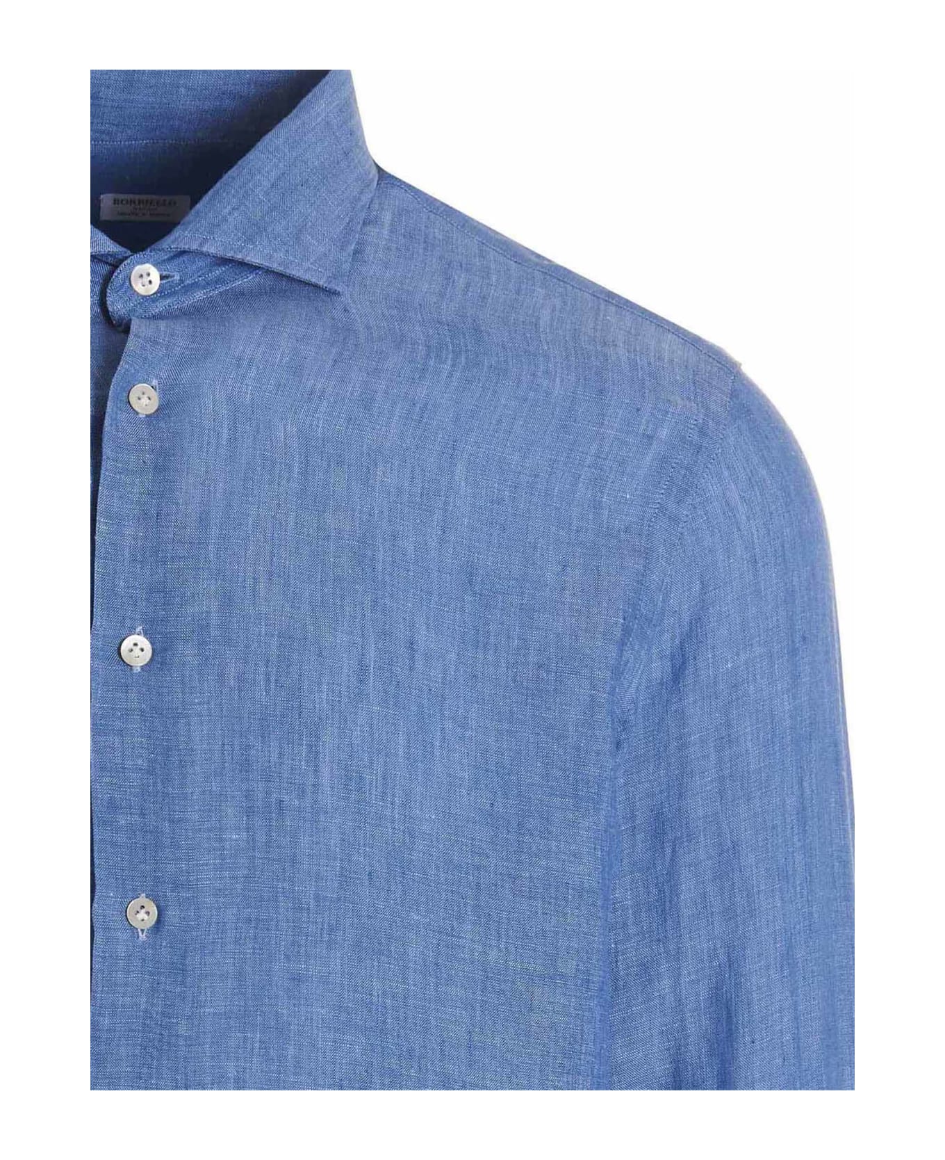 Borriello Napoli Linen Shirt - Light Blue