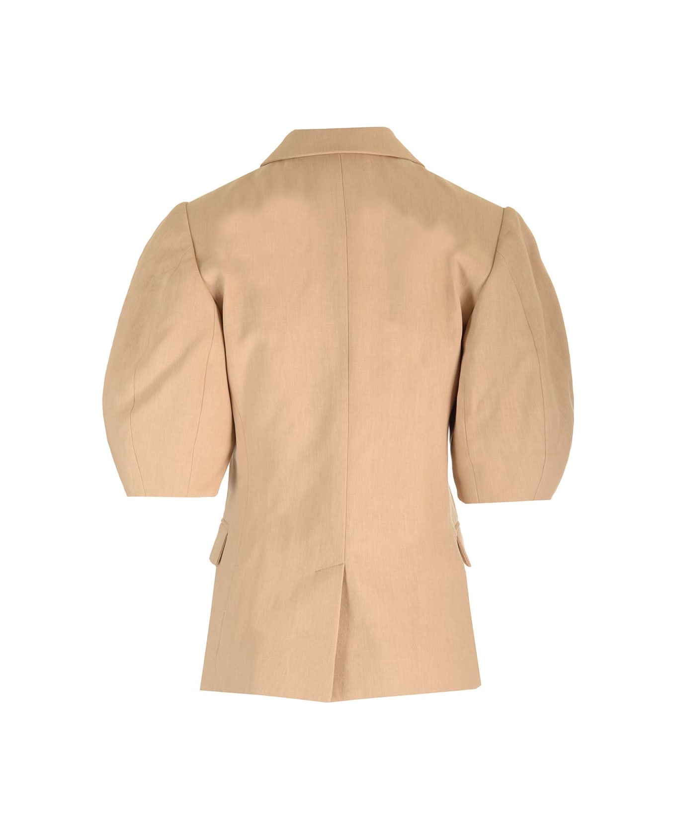 Chloé Single-breasted Jacket With Balloon Sleeves - Beige