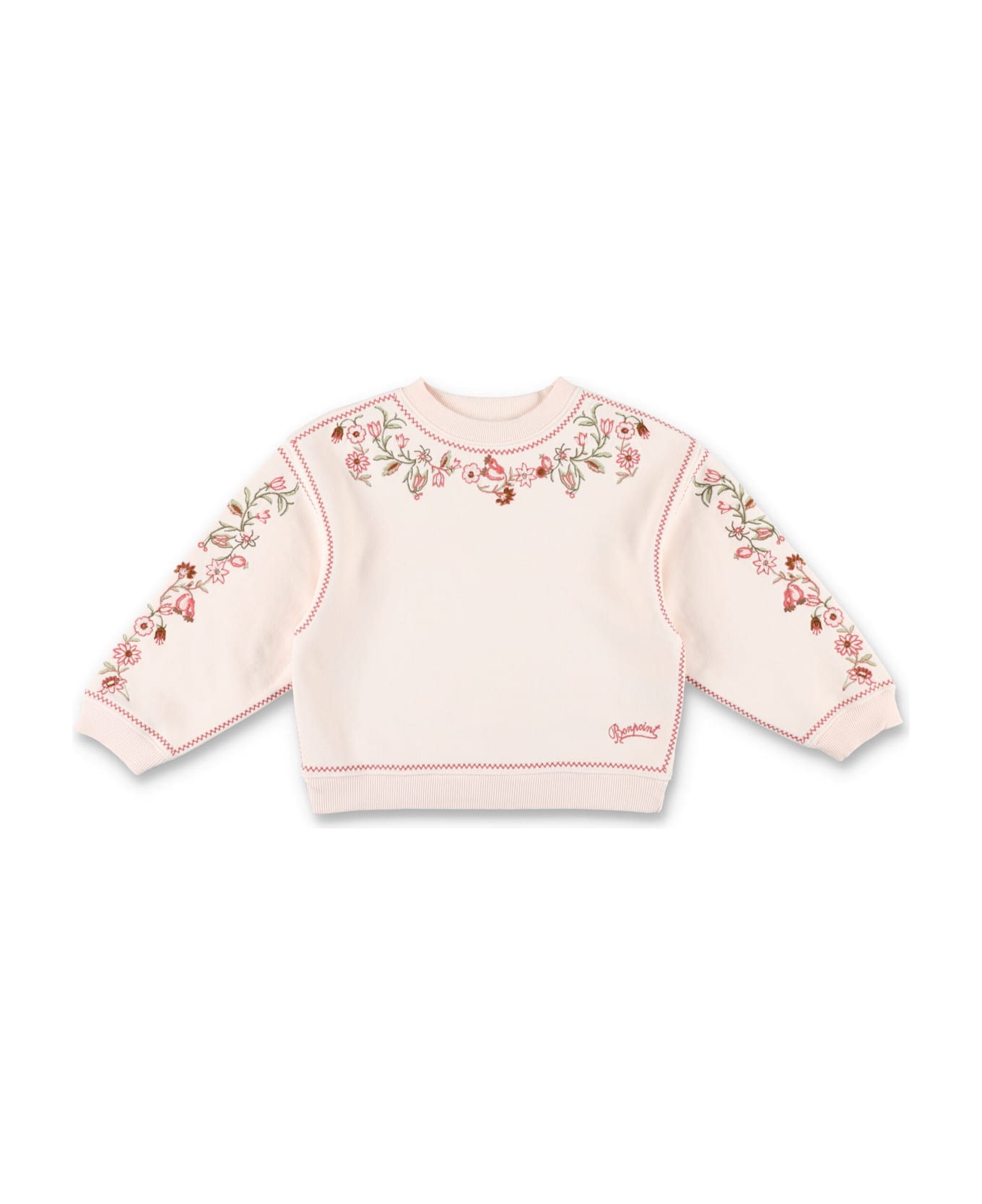 Bonpoint Embroidered Sweatshirt - UPB ROSE PALE