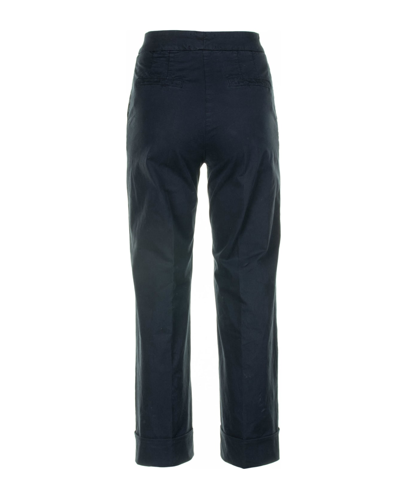 Via Masini 80 Garment-dyed Gabardine Trousers - Blu