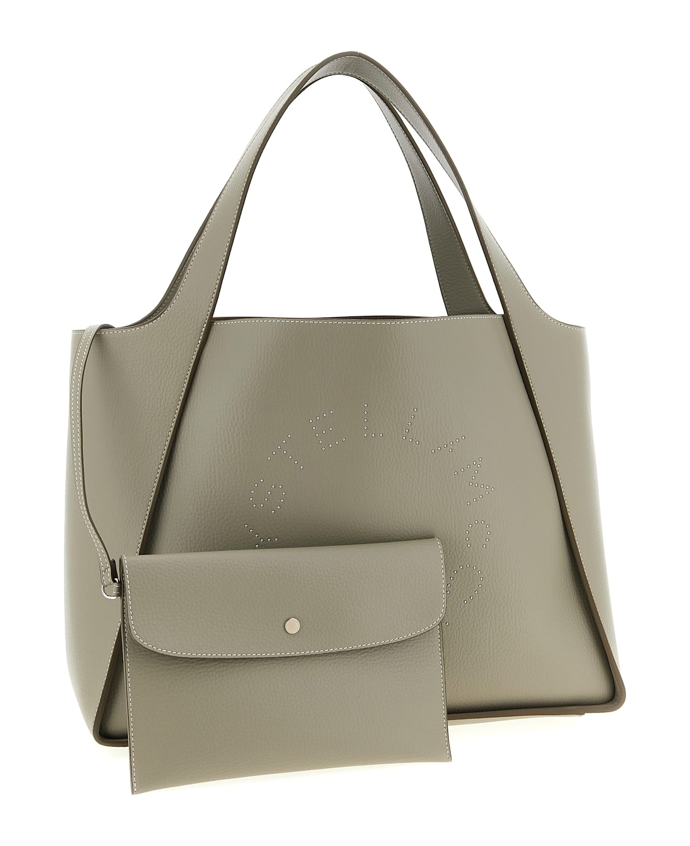 Stella McCartney 'the Logo Bag' Shopping Bag - Beige